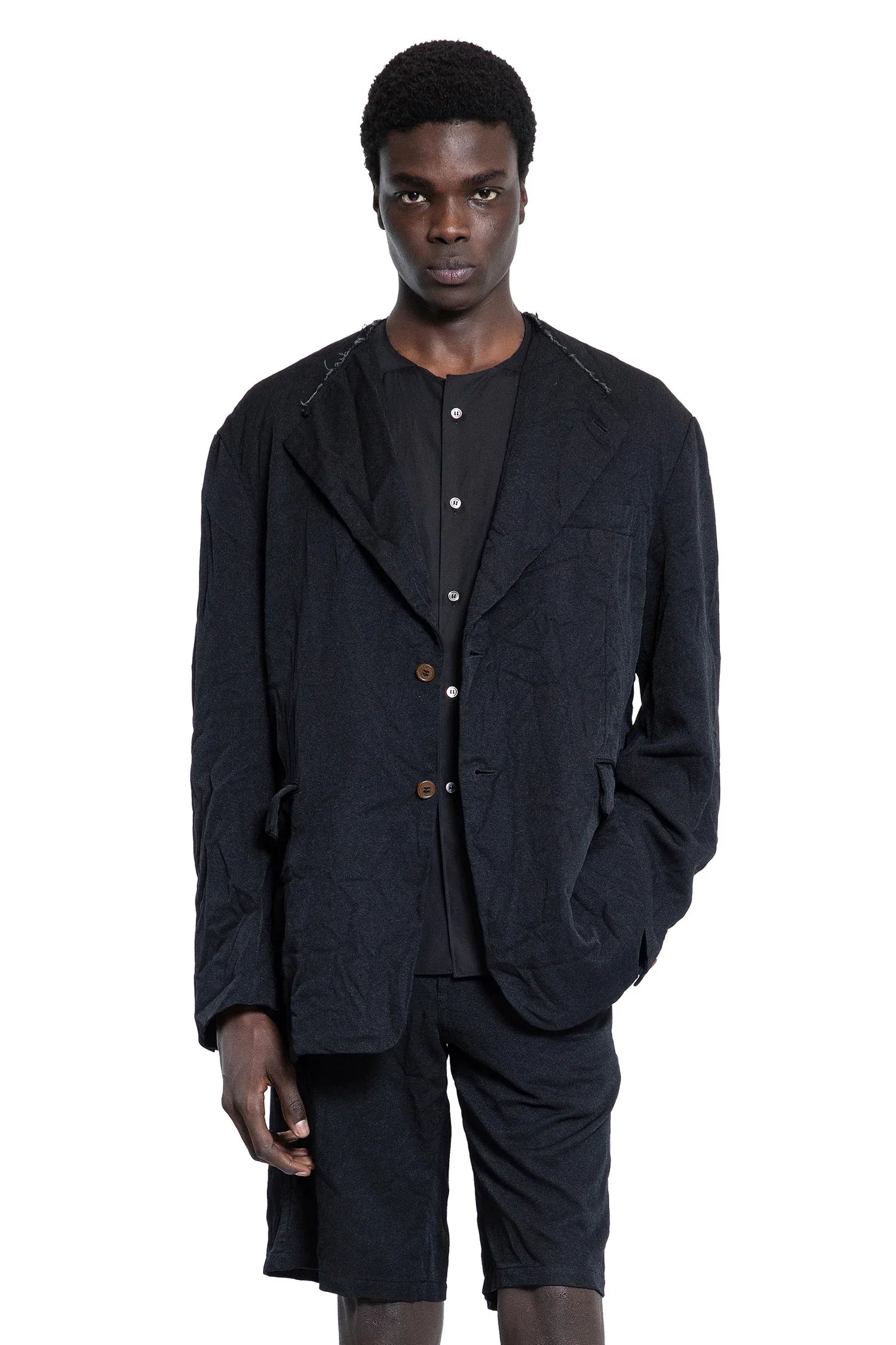 Crinkled Nylon Blazer Comme des garcons оригінал – Купити в Україні – боковий вид
