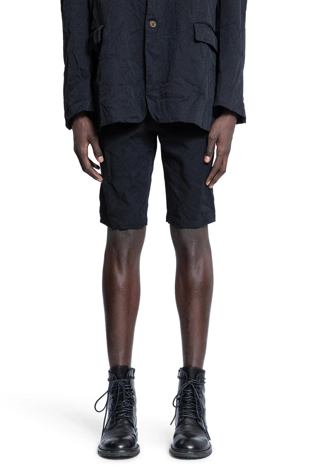 Crinkled Nylon Denim Shorts Comme des garcons – Гарантія оригінальності – боковий вид