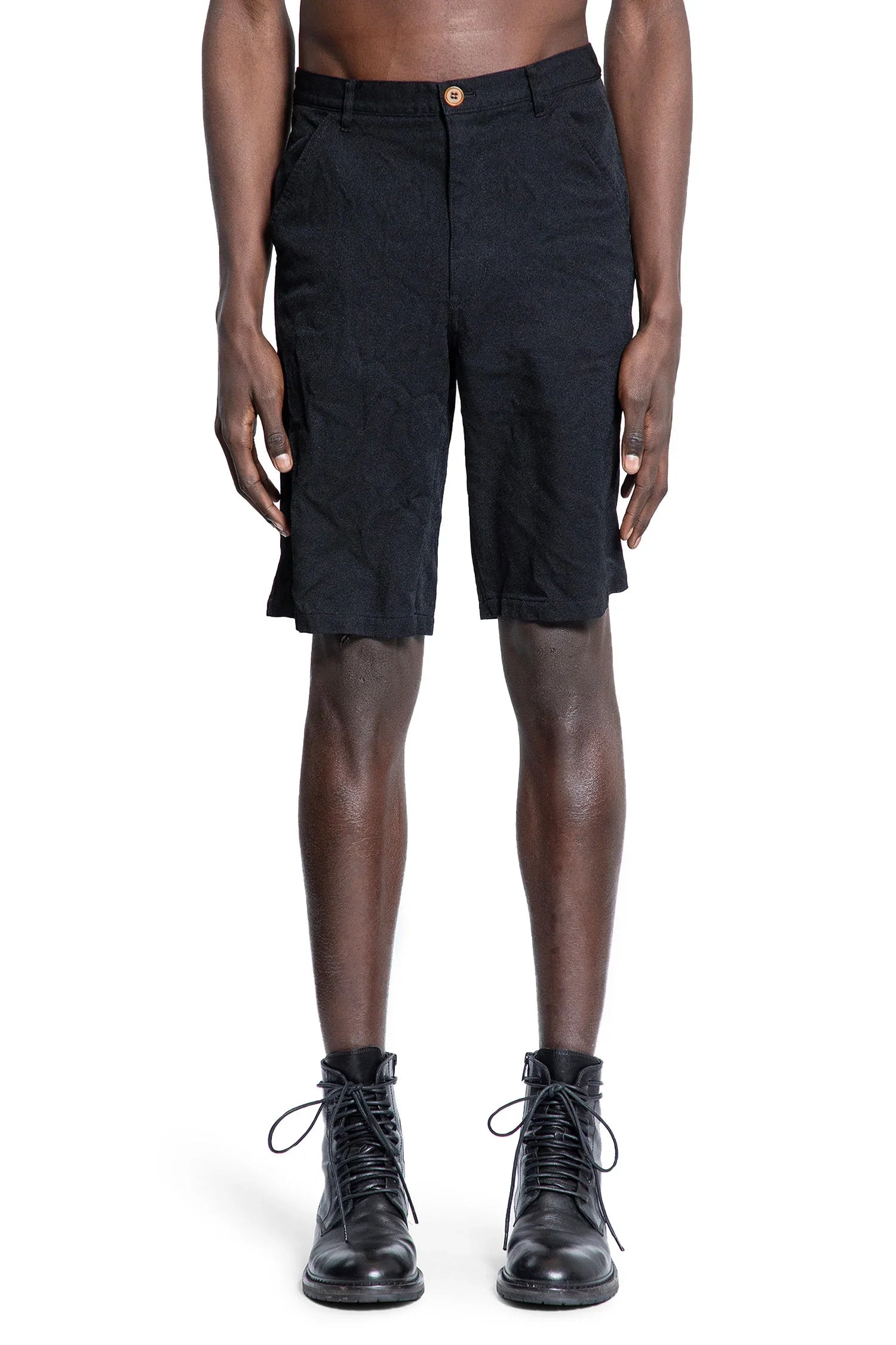 Crinkled Nylon Denim Shorts Comme des garcons – Гарантія оригінальності – вид ззаду