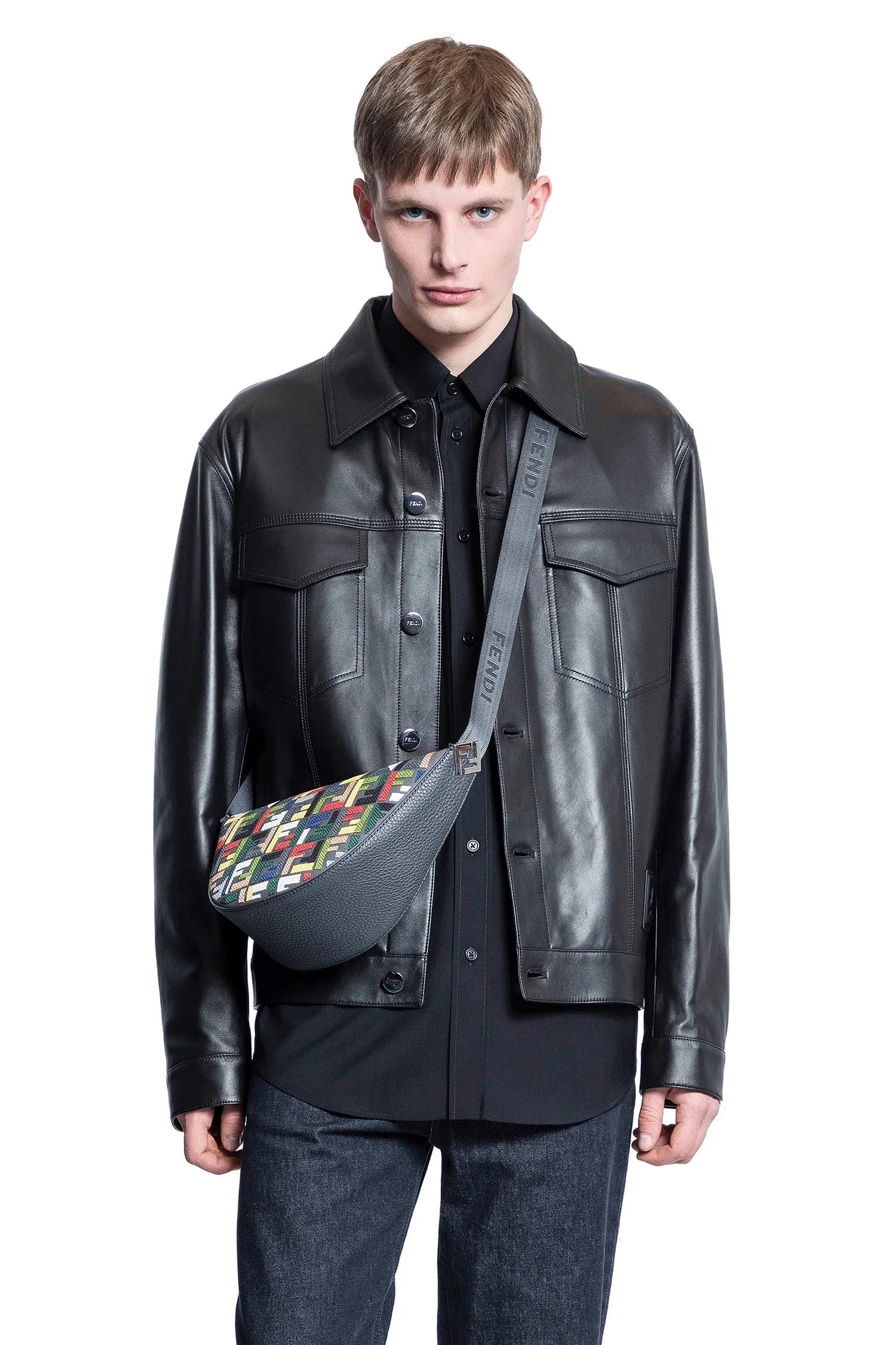 Nappa Leather Blouson Fendi оригінал – Купити в Україні – боковий вид