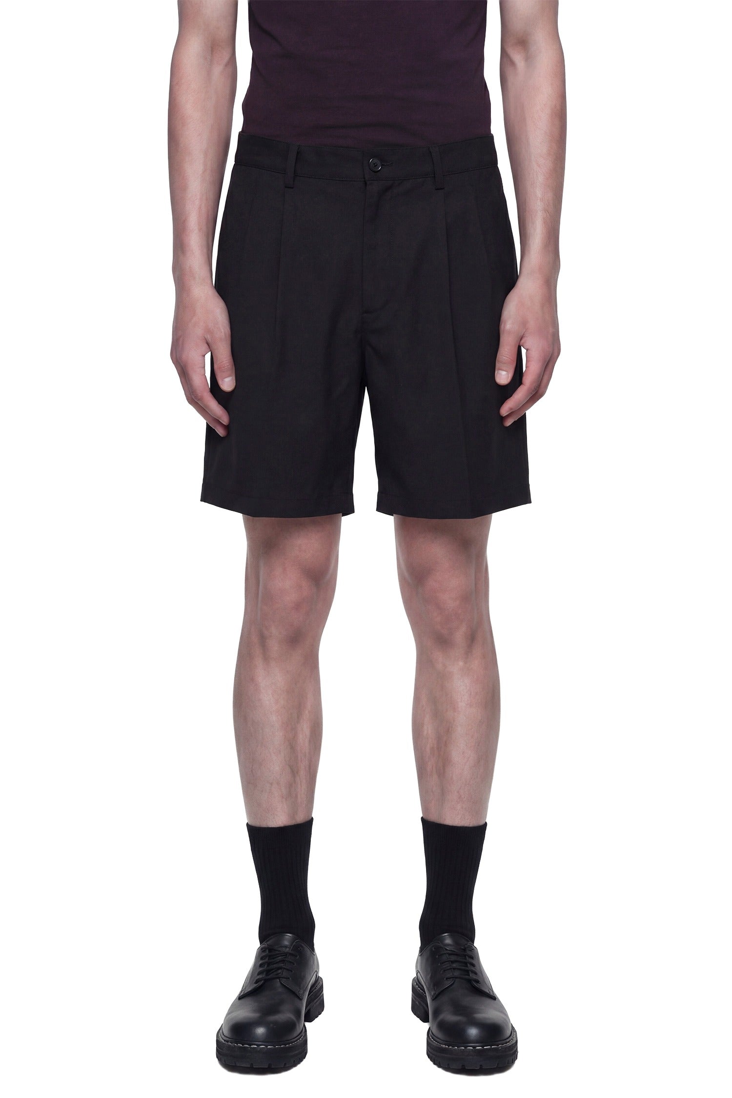 Poly Wool Drill Shorts Comme des garcons оригінал – Купити в Україні – боковий вид