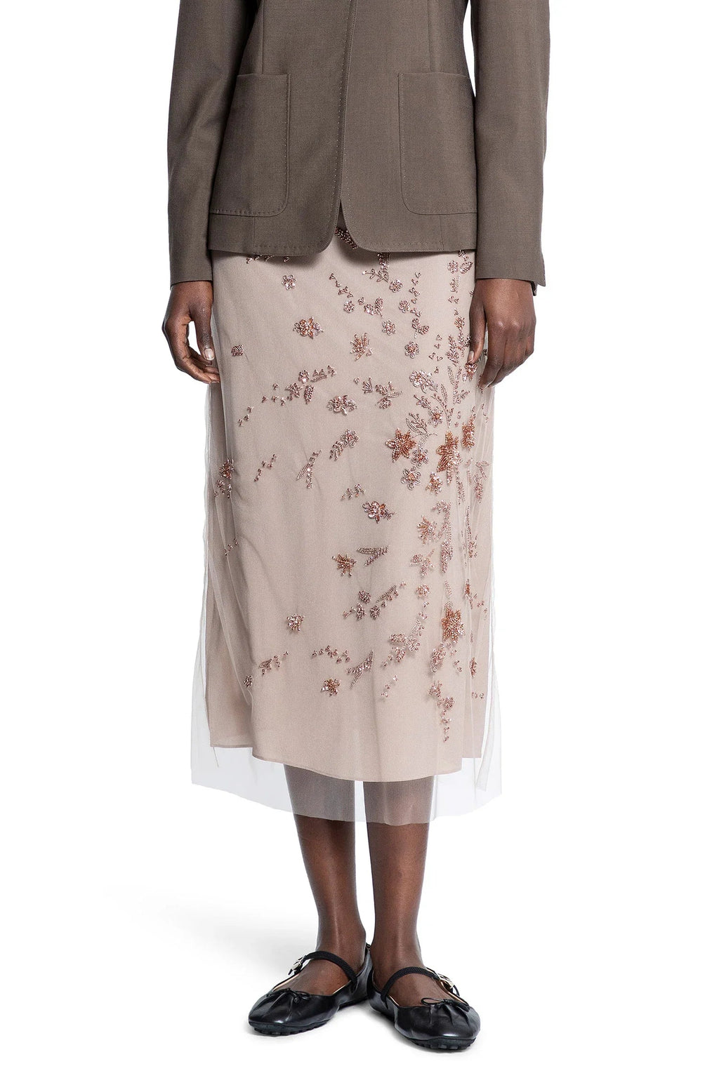 Embroidered Tulle Skirt Fendi оригінал – Купити в Україні – боковий вид
