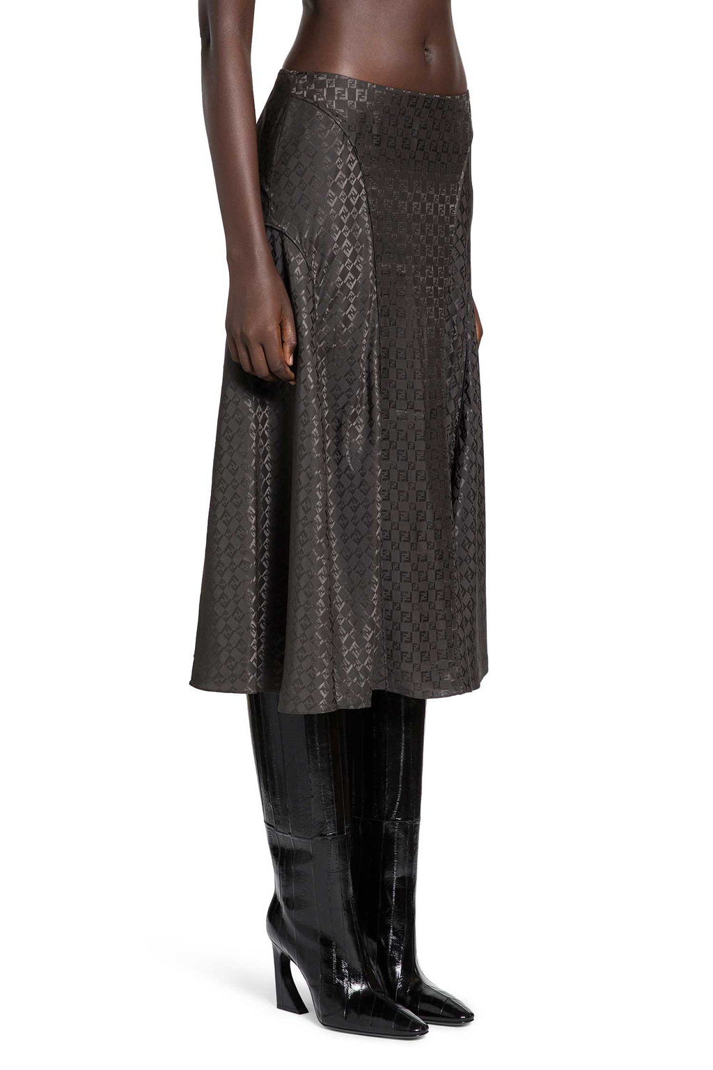 Ff Silk MIDI Skirt Fendi – Гарантія оригінальності – детальний вид