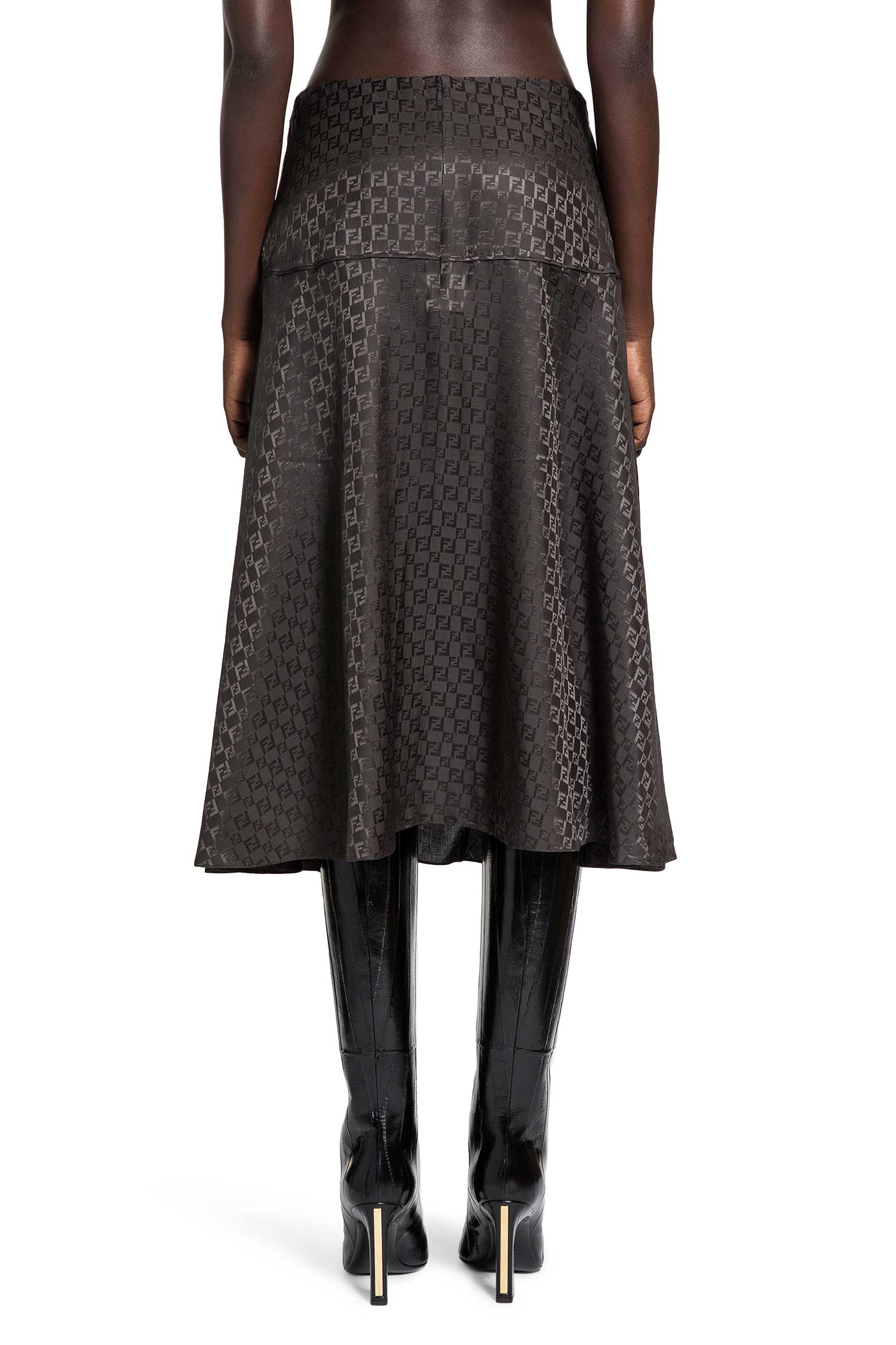 Ff Silk MIDI Skirt Fendi – Гарантія оригінальності – збільшений вид