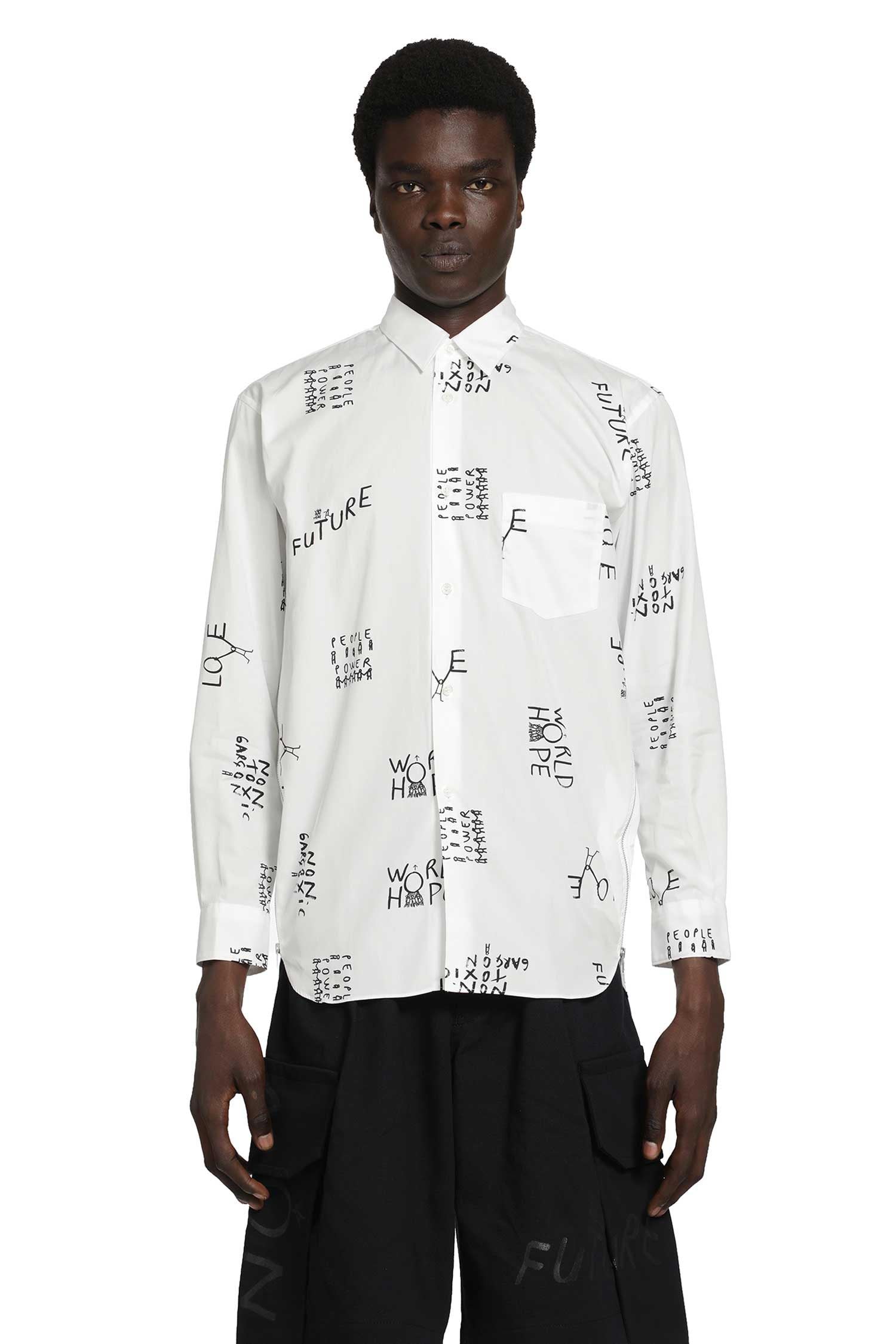 Slogan Shirt Comme des garcons оригінал – Купити в Україні – боковий вид