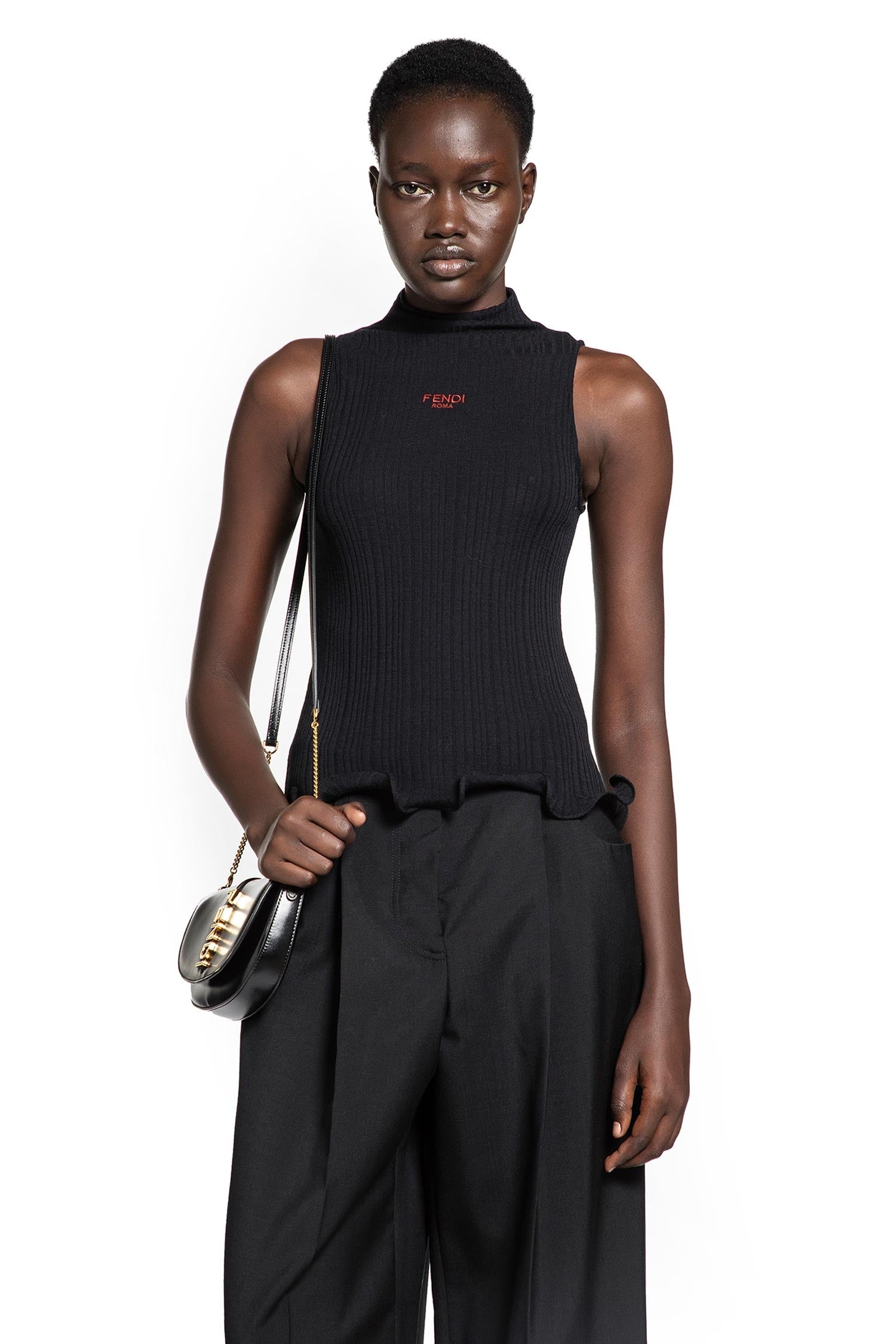 Roma Turtleneck Top Fendi – Гарантія оригінальності – боковий вид