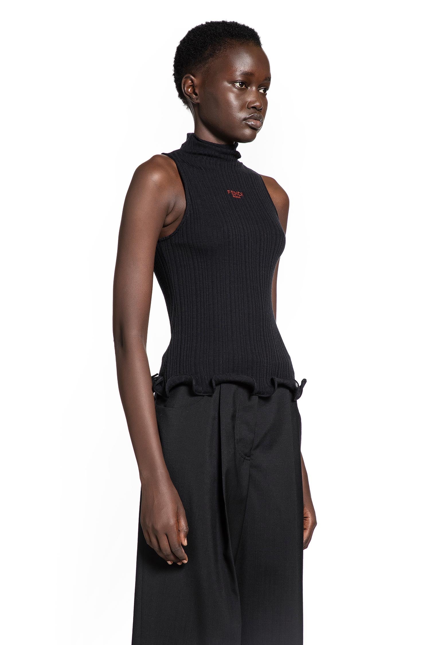 Roma Turtleneck Top Fendi – Гарантія оригінальності – детальний вид