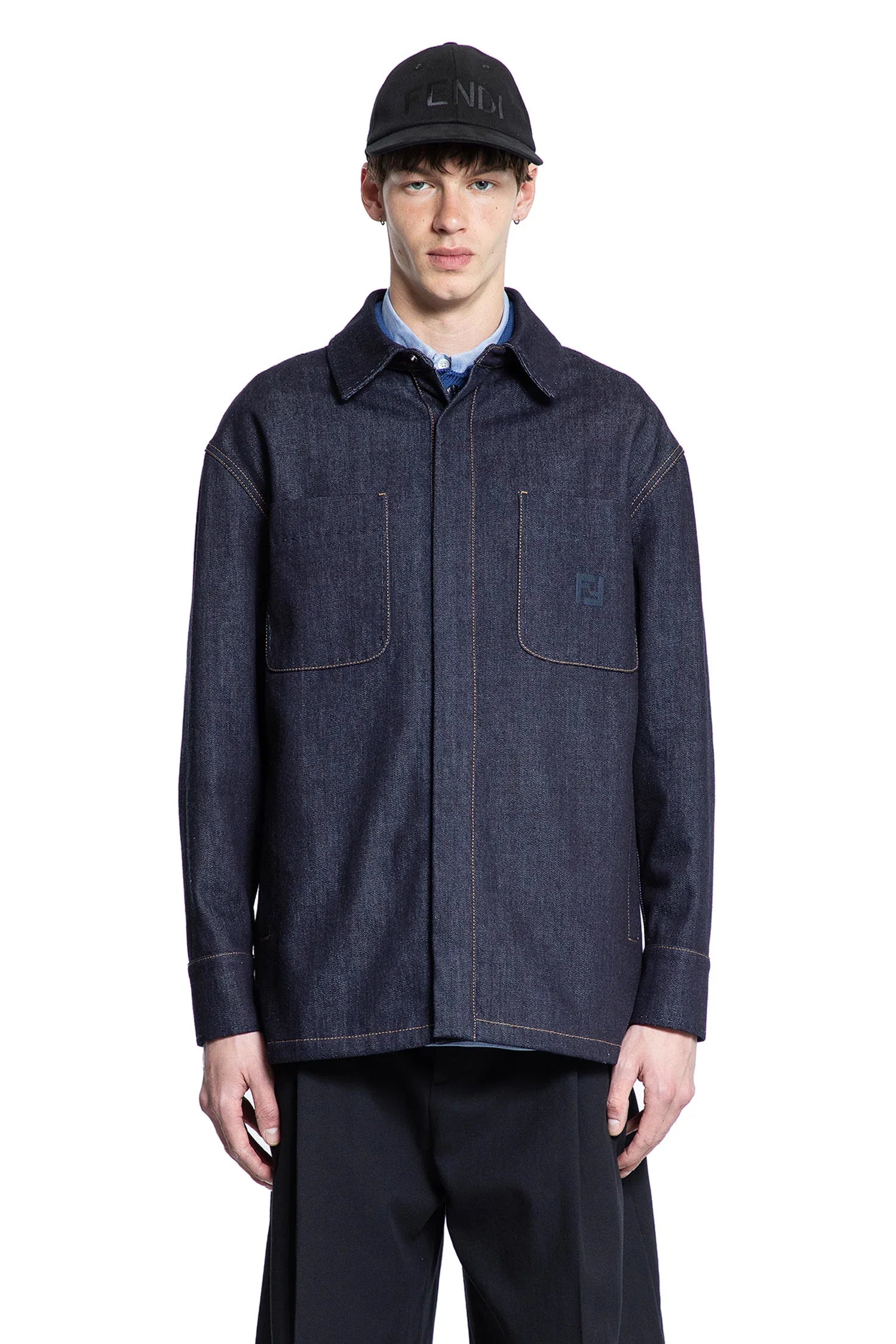 Оригінальна Selleria Denim Jacket Fendi – вид ззаду