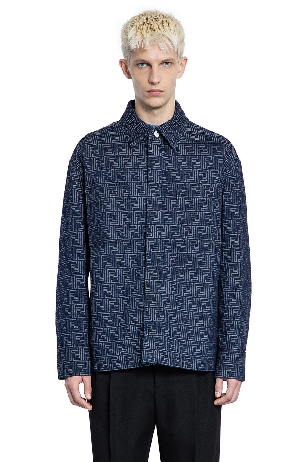 Оригінальна Ff Jacquard Denim Jacket Fendi – вид ззаду