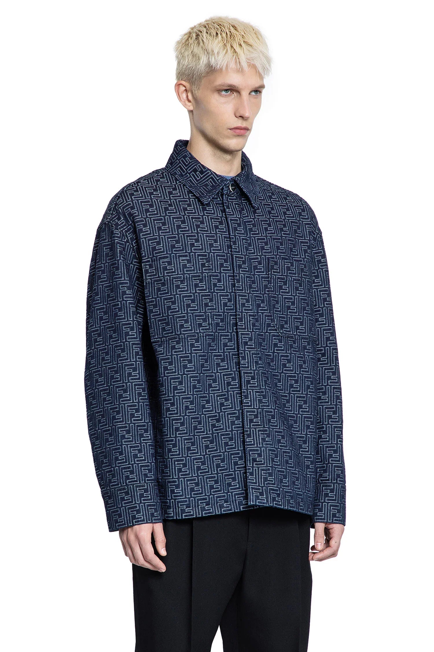 Оригінальна Ff Jacquard Denim Jacket Fendi – детальний вид