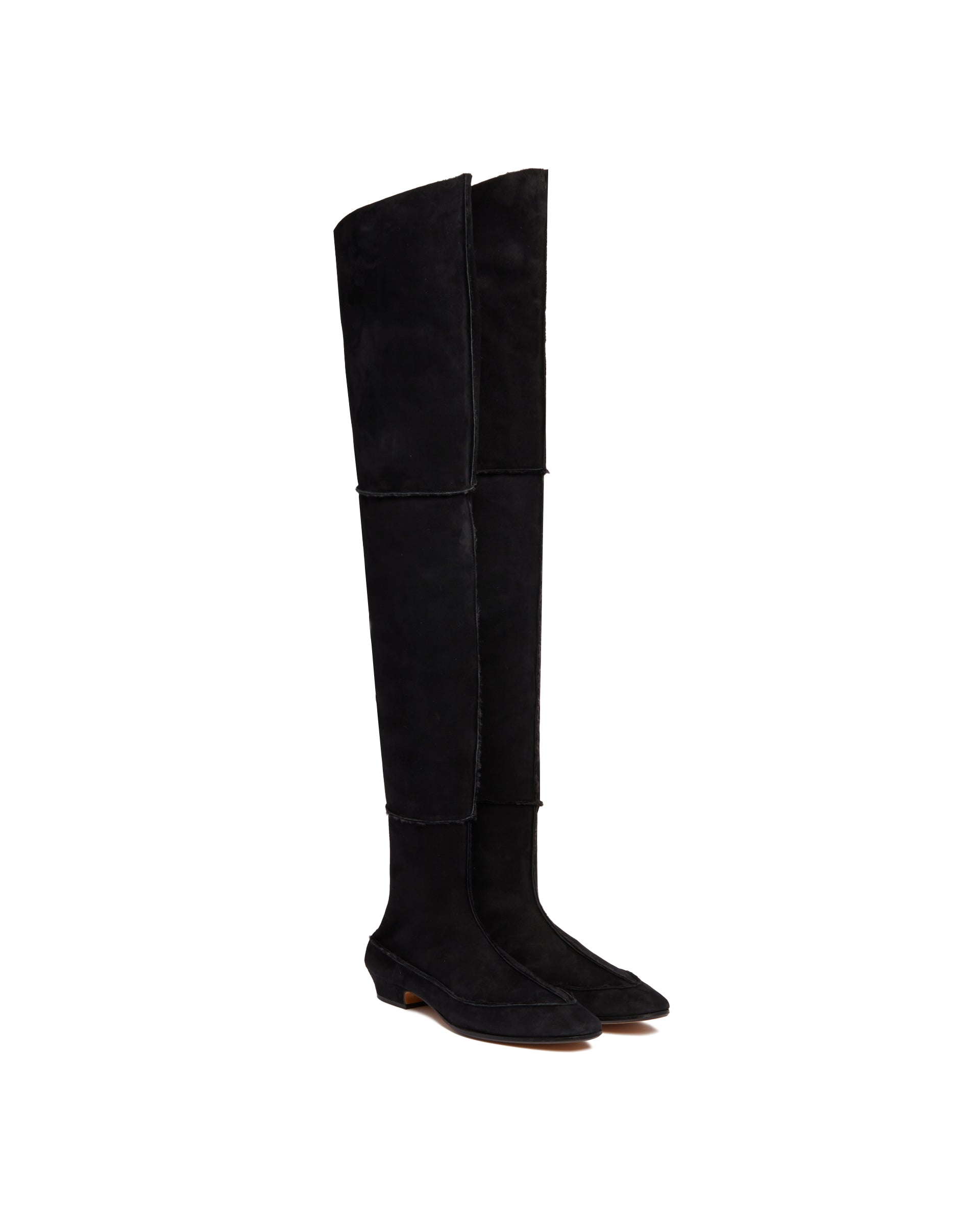 Black Awar Shearling Knee-High Boots The row – Гарантія оригінальності – детальний вид