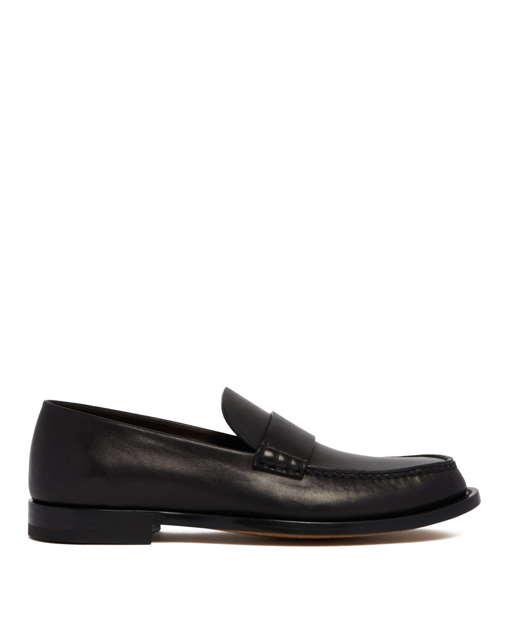 Оригінальна Black Novus Leather Loafers The row – боковий вид