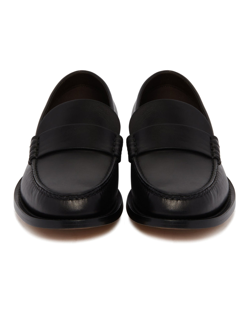 Оригінальна Black Novus Leather Loafers The row – збільшений вид