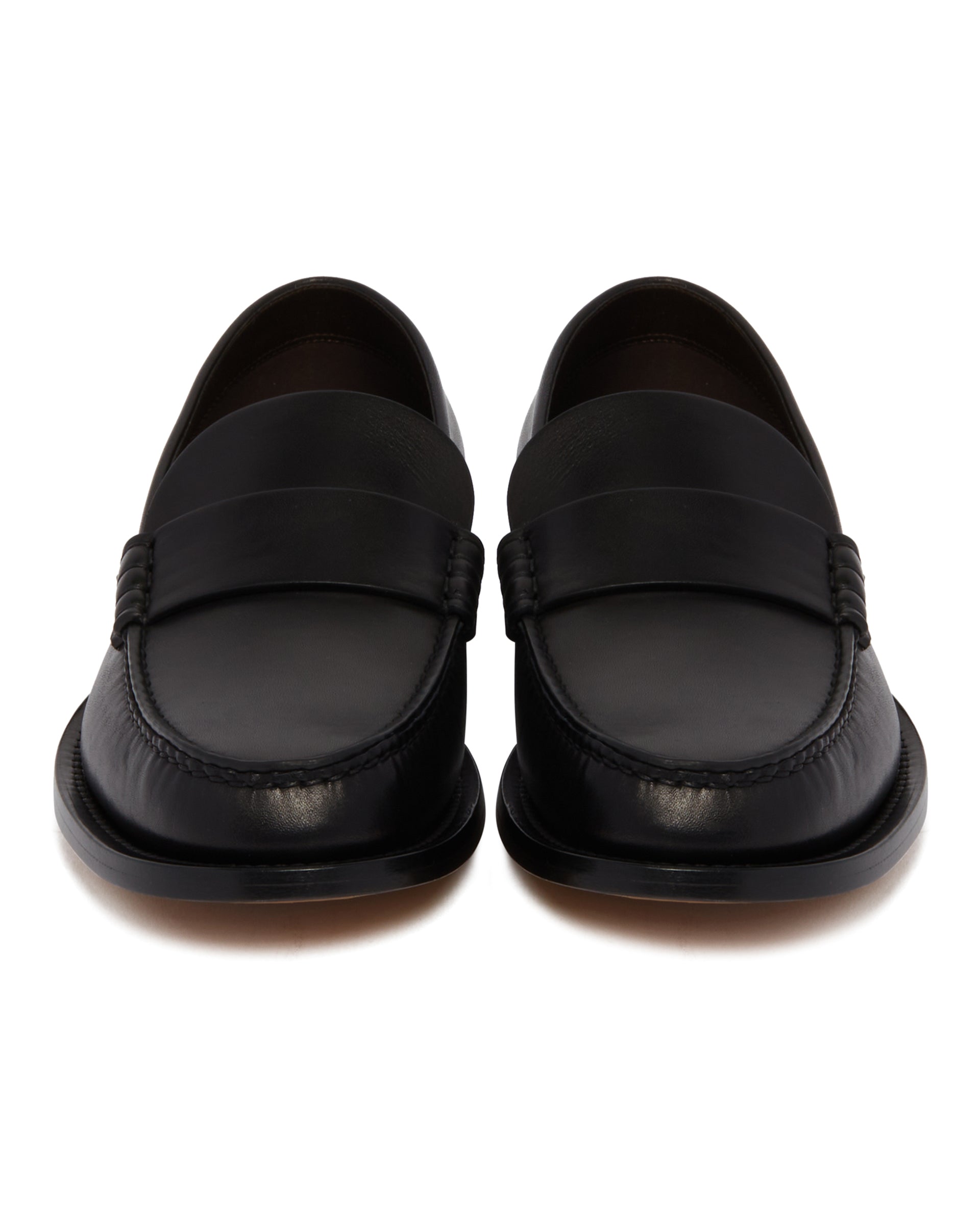 Оригінальна Black Novus Leather Loafers The row – збільшений вид