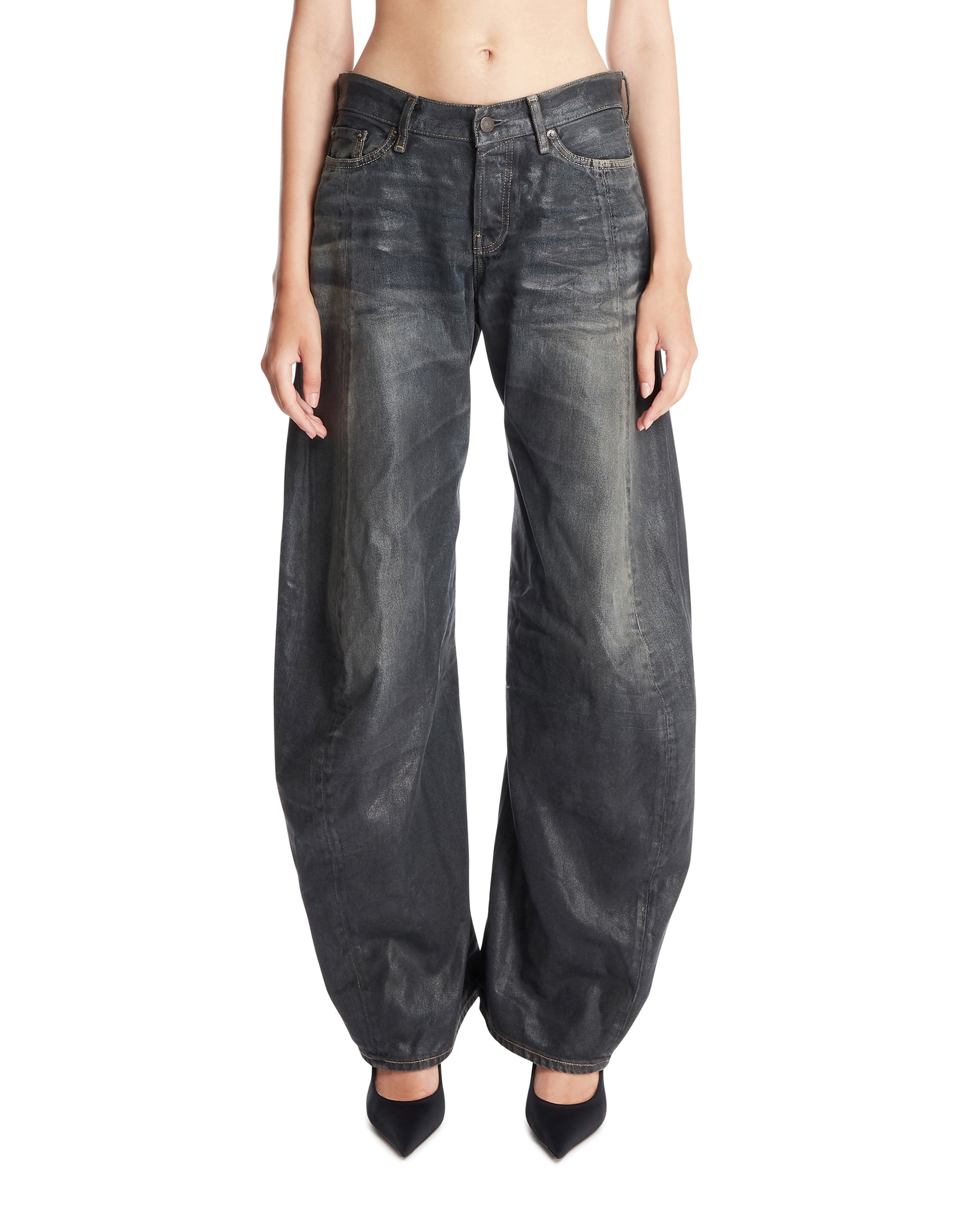 Shiny Black 2006f Jeans Acne studios – Гарантія оригінальності – боковий вид