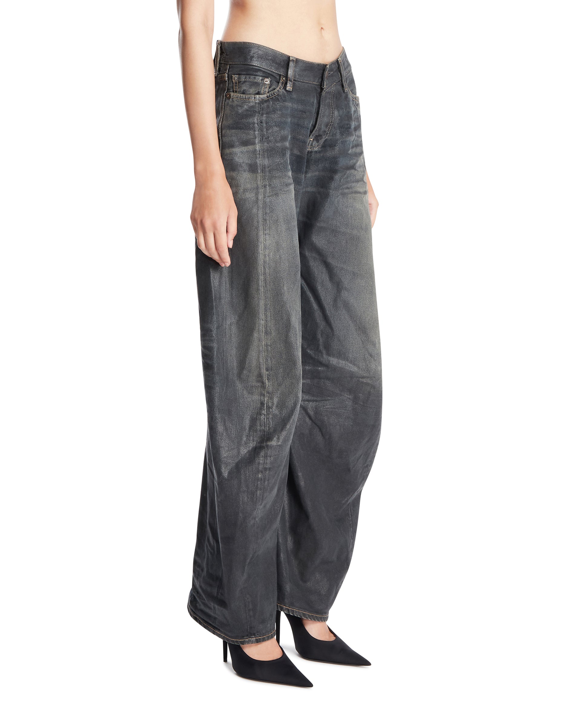 Shiny Black 2006f Jeans Acne studios – Гарантія оригінальності – вид ззаду