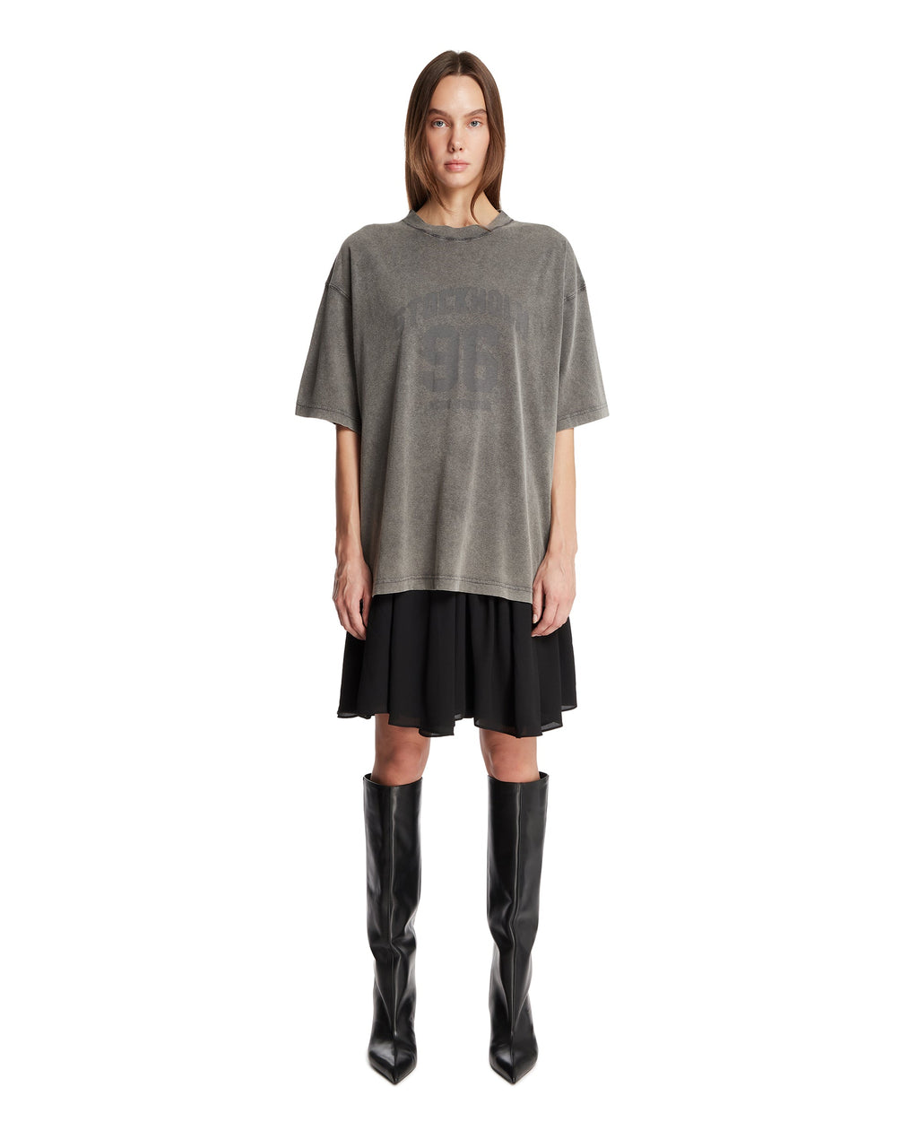 Gray T-Shirt Dress - ACNE STUDIOS