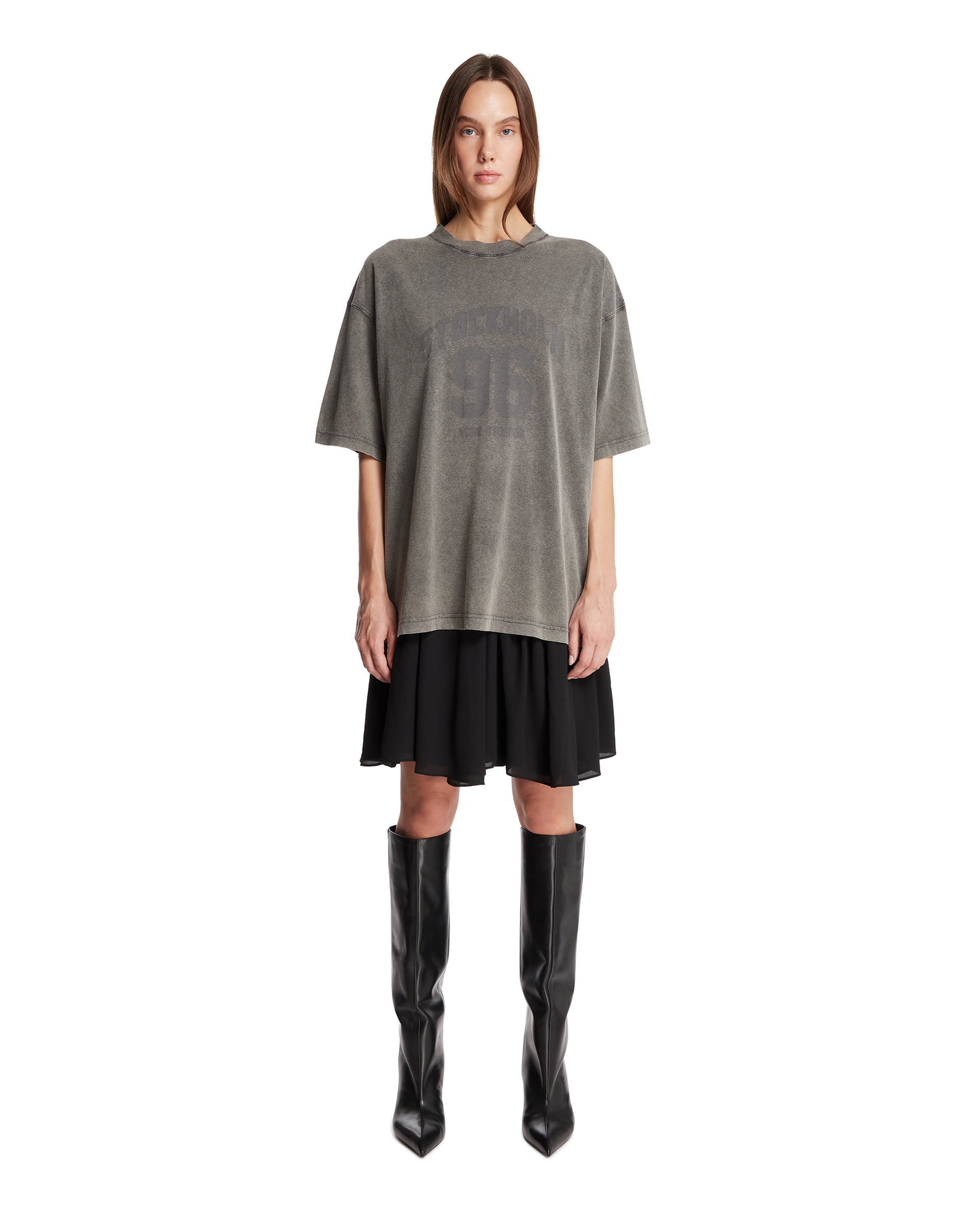 Gray T-Shirt Dress - ACNE STUDIOS