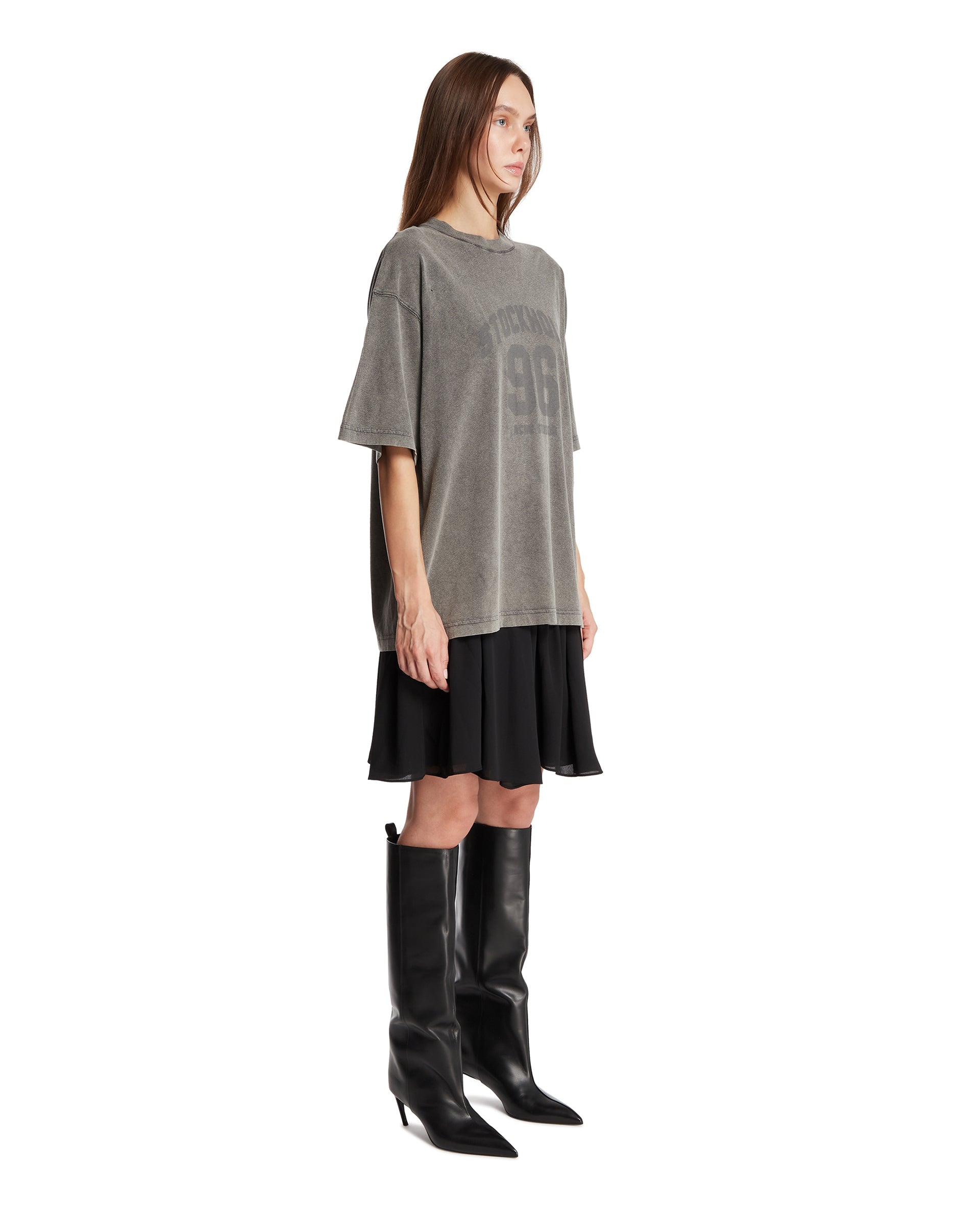 Gray T-Shirt Dress - ACNE STUDIOS