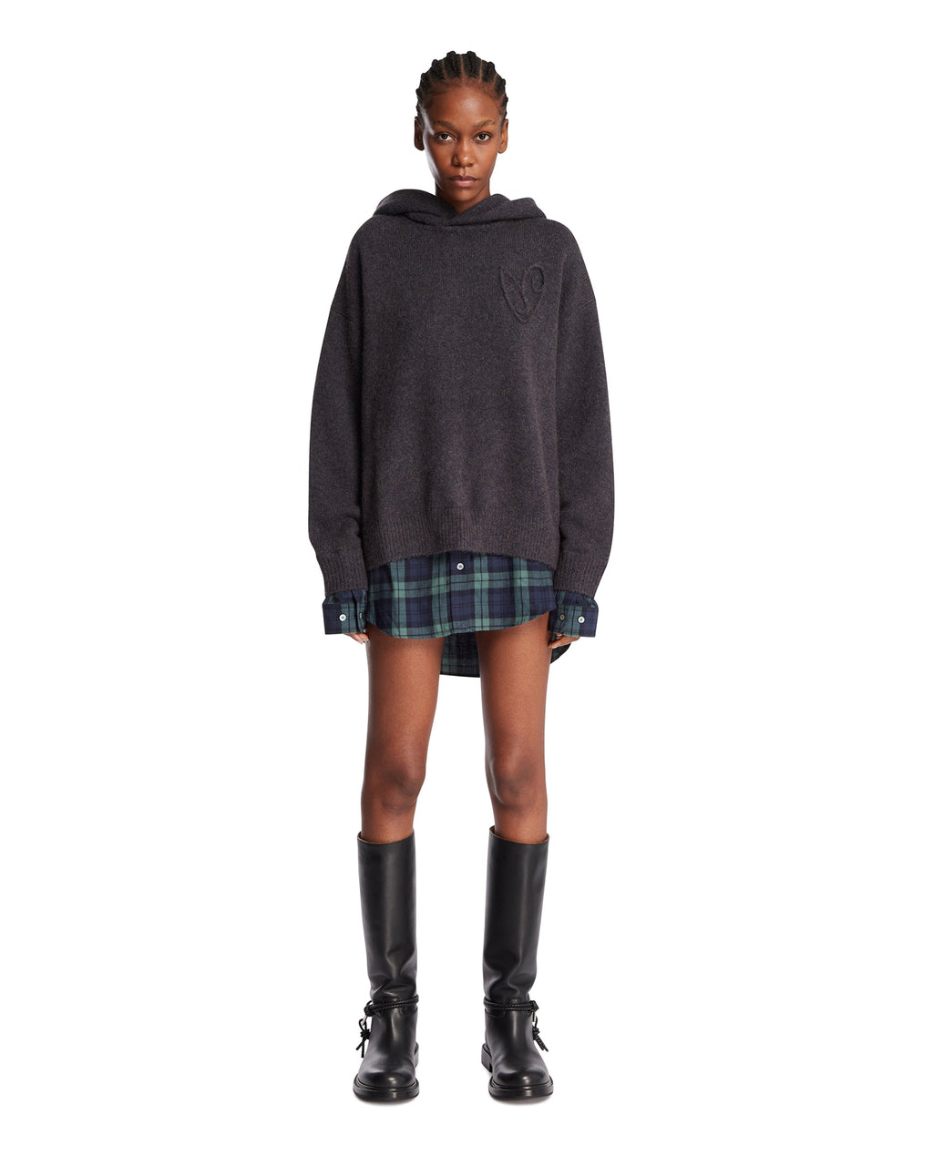Gray Layered Sweatshirt Acne studios оригінал – Купити в Україні – боковий вид