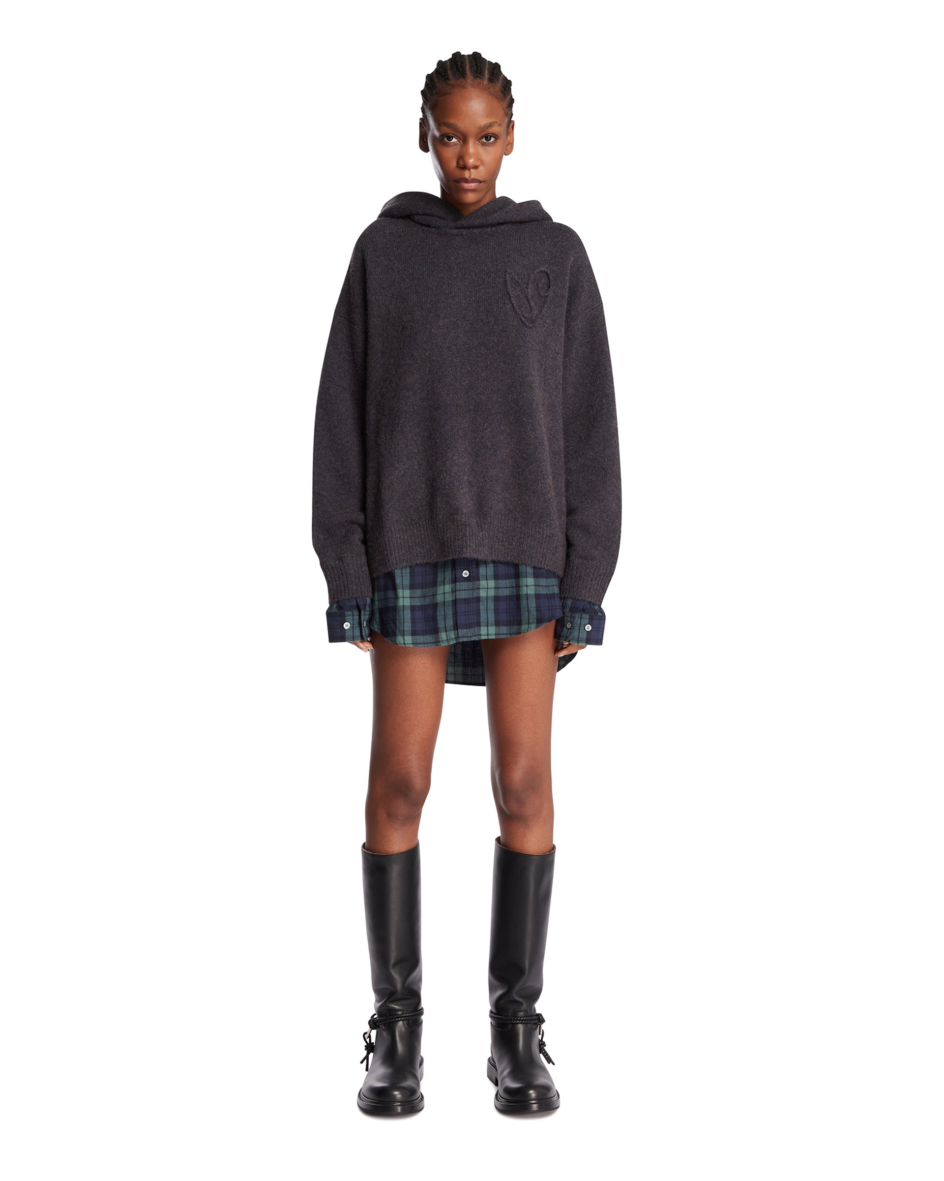 Gray Layered Sweatshirt Acne studios оригінал – Купити в Україні – боковий вид