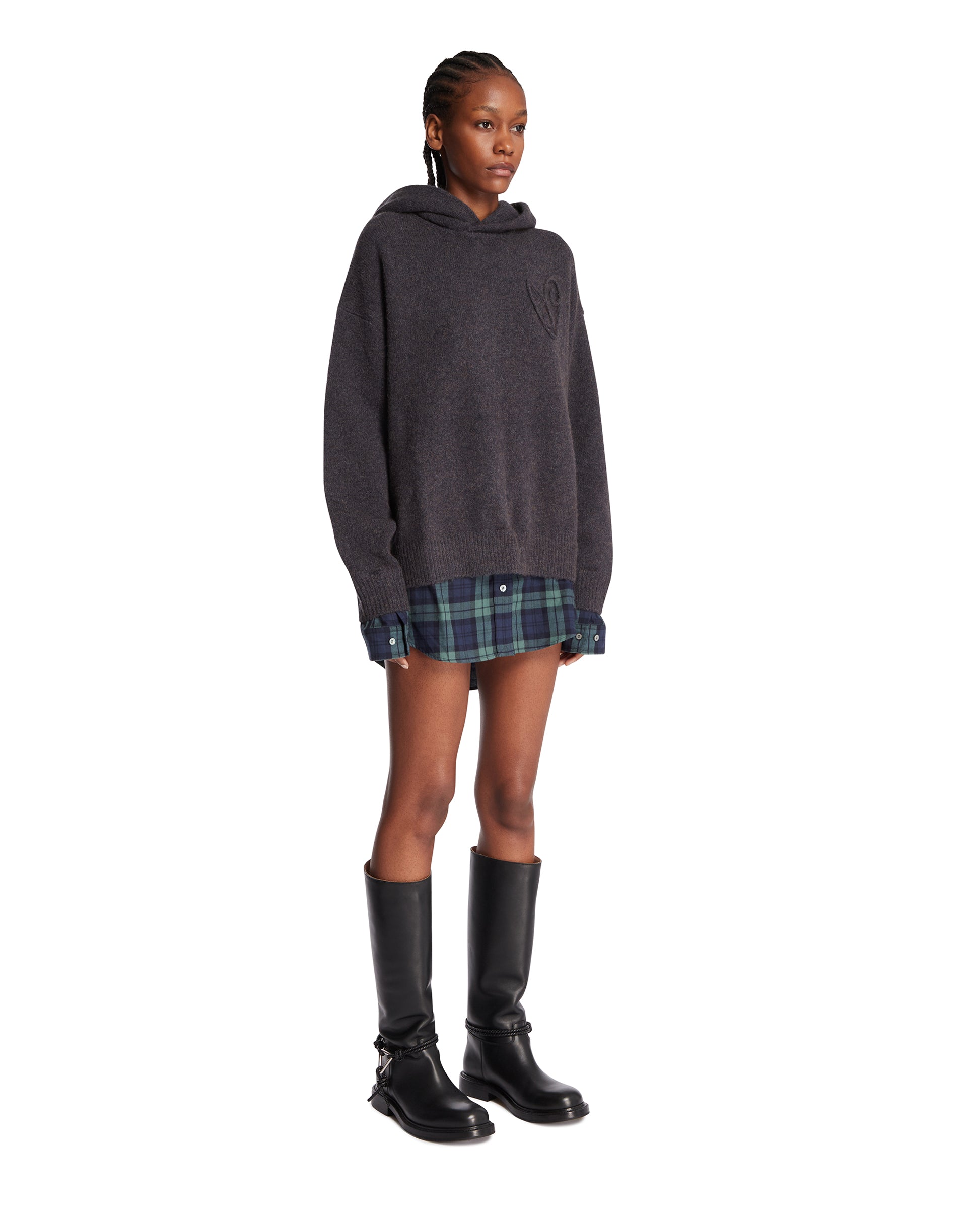 Gray Layered Sweatshirt Acne studios оригінал – Купити в Україні – вид ззаду