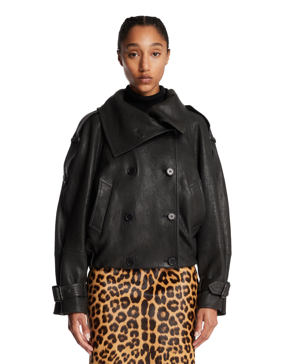 Black Double-Breasted Jacket Acne studios – Гарантія оригінальності – боковий вид