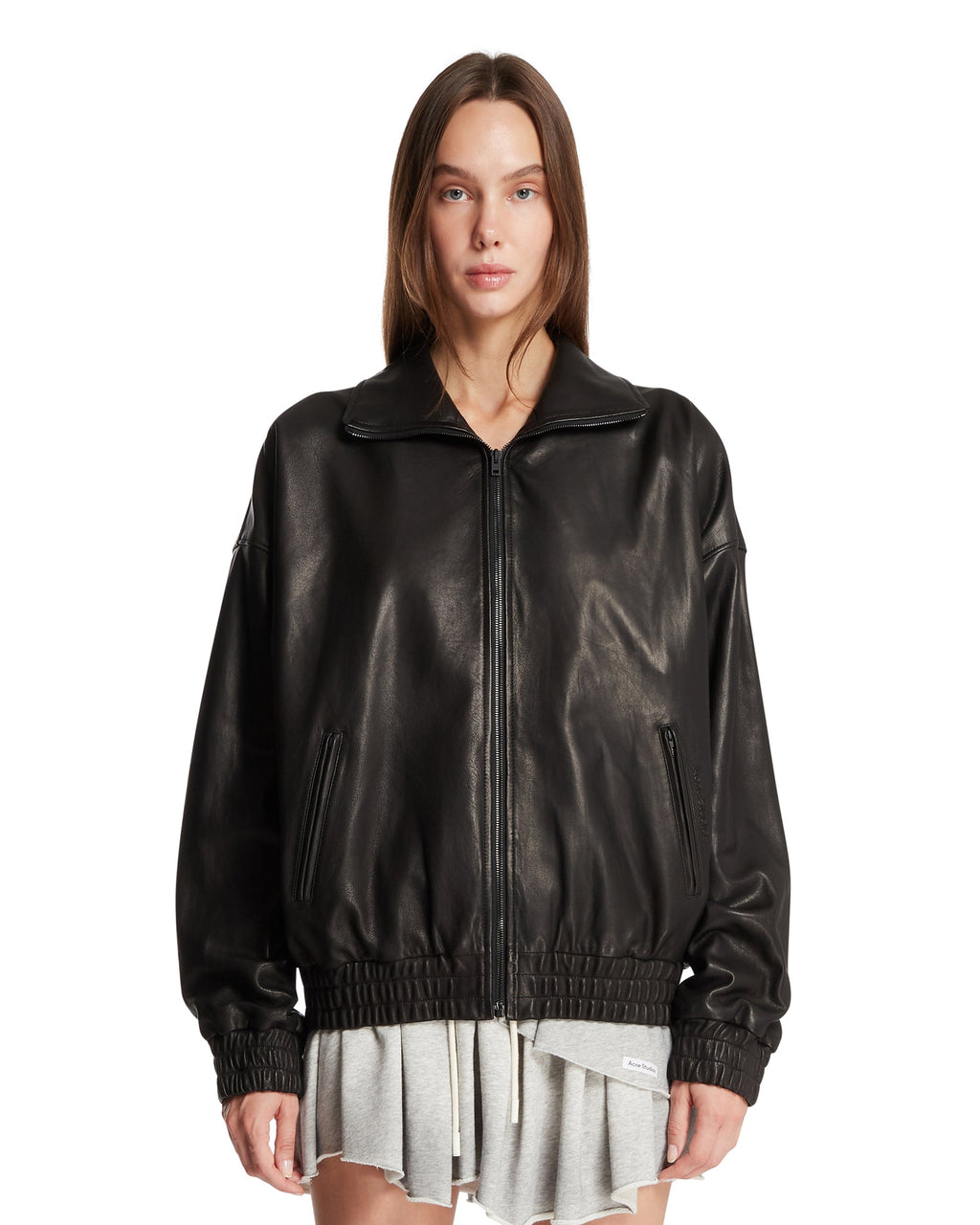 Black Leather Jacket - ACNE STUDIOS