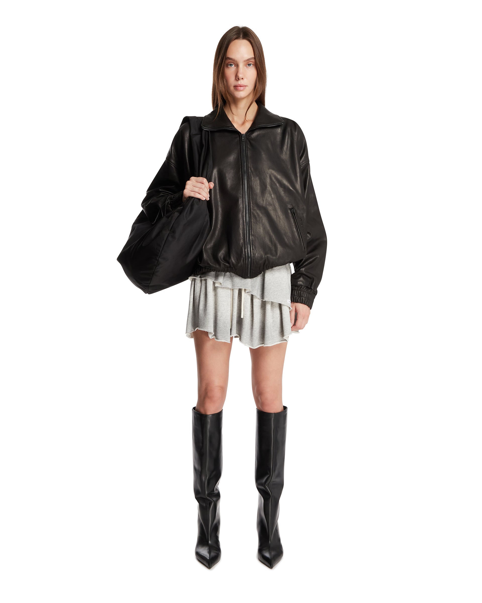 Black Leather Jacket - ACNE STUDIOS