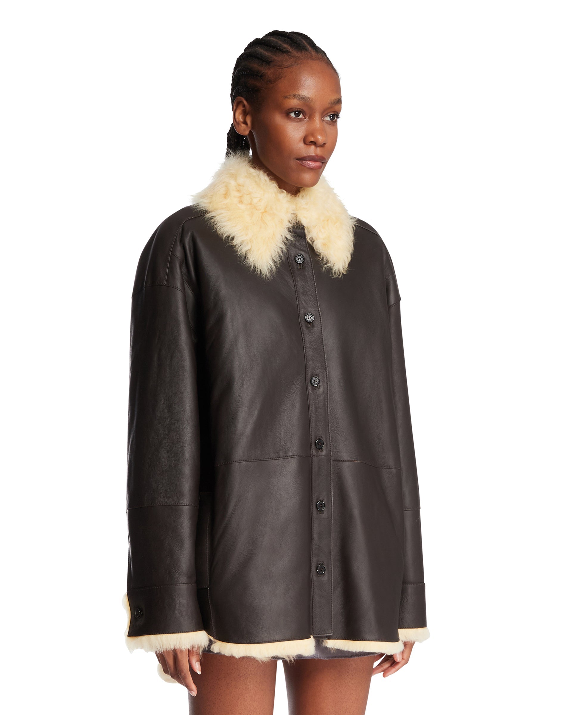 Brown Shearling Jacket Acne studios оригінал – Купити в Україні – вид ззаду