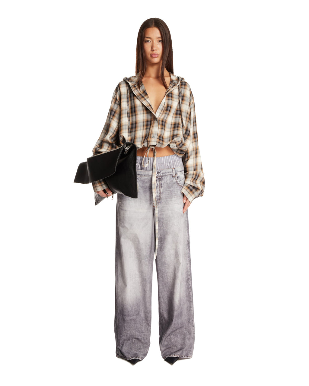 Beige Checkered Hoodie Shirt Jacket Acne studios оригінал – Купити в Україні – детальний вид