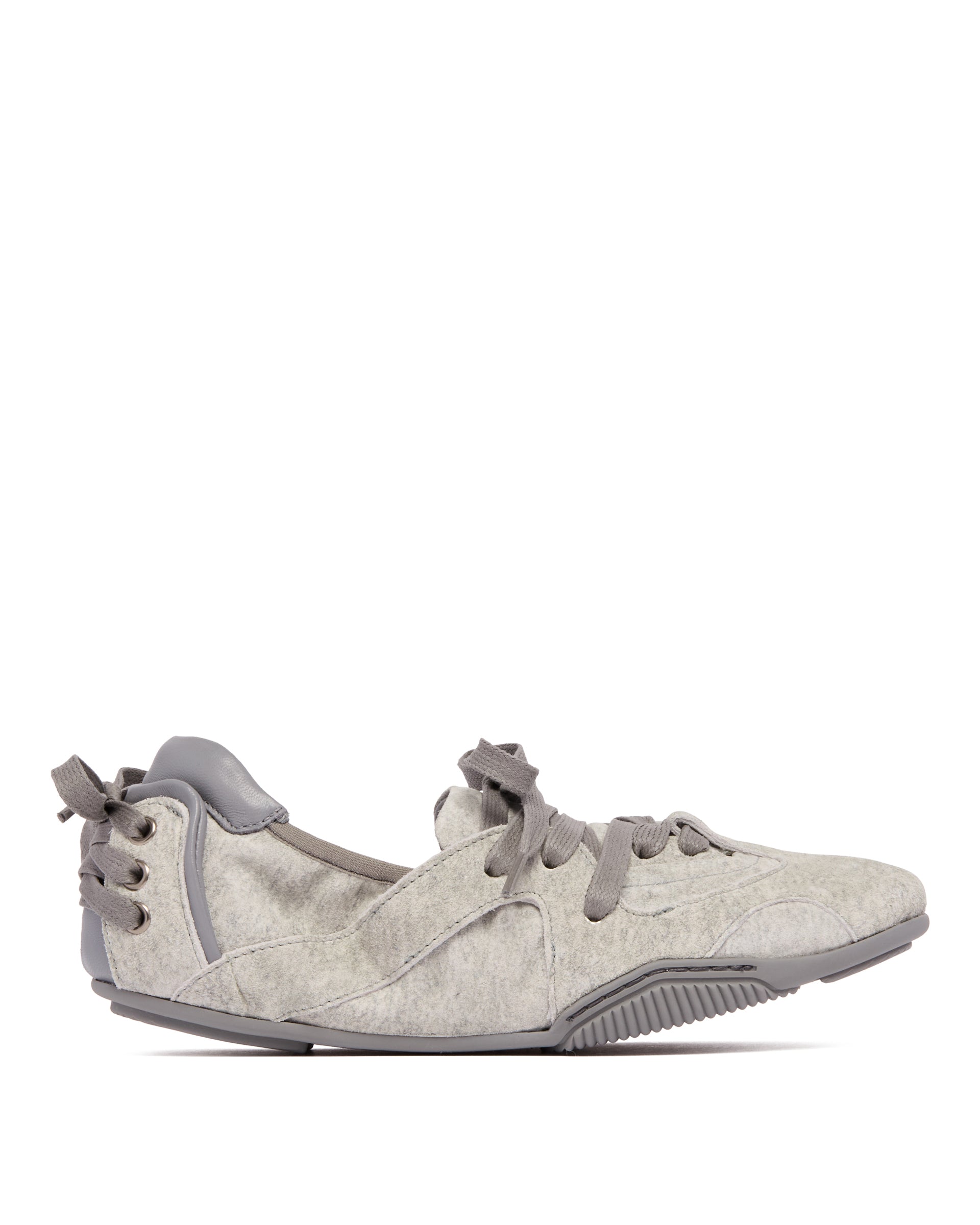 Оригінальна Gray Leather Lace-Up Shoes Acne studios – боковий вид