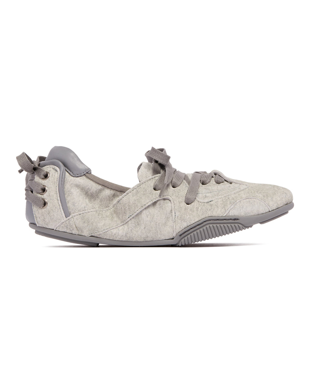 Оригінальна Gray Leather Lace-Up Shoes Acne studios – вид ззаду