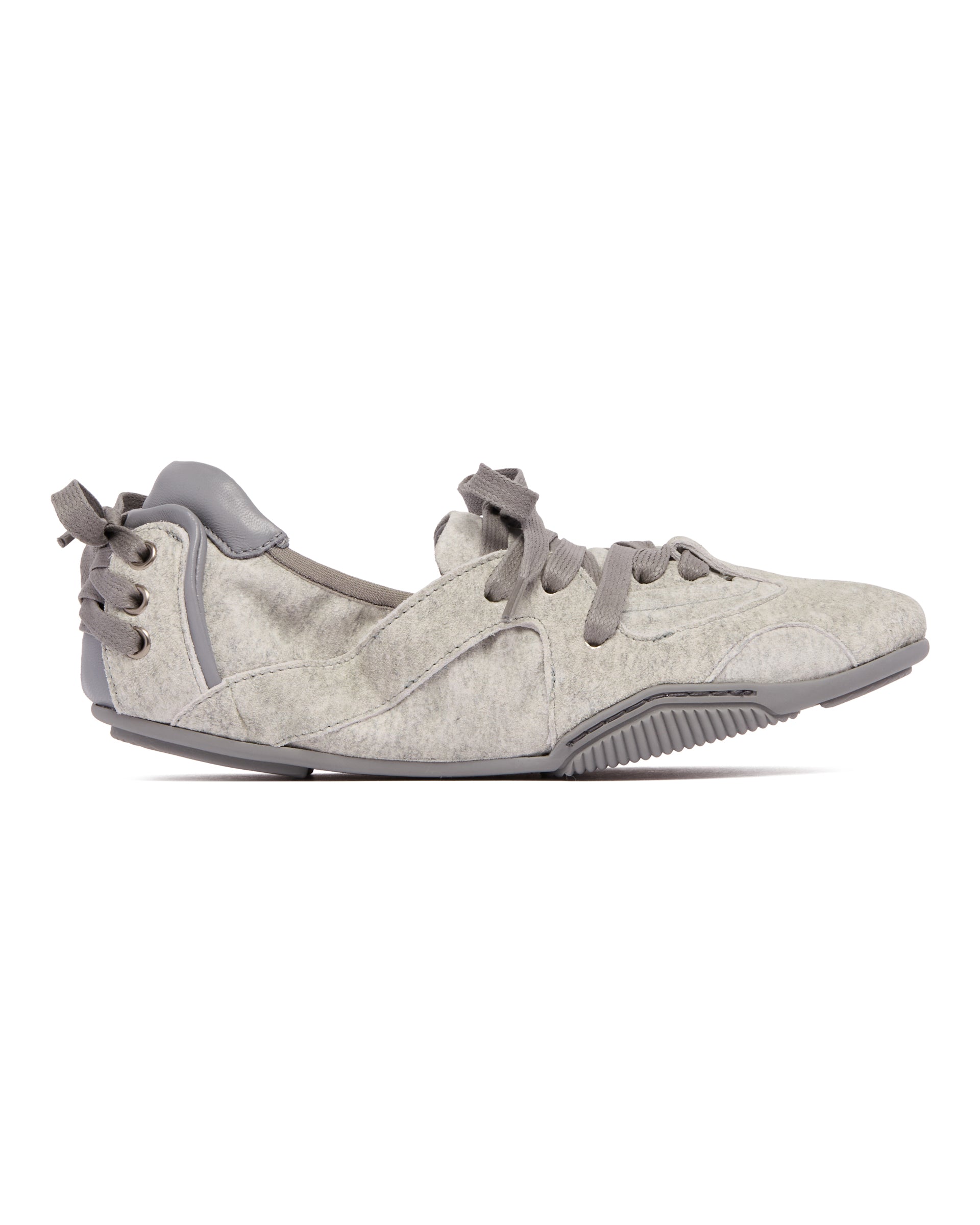 Оригінальна Gray Leather Lace-Up Shoes Acne studios – вид ззаду