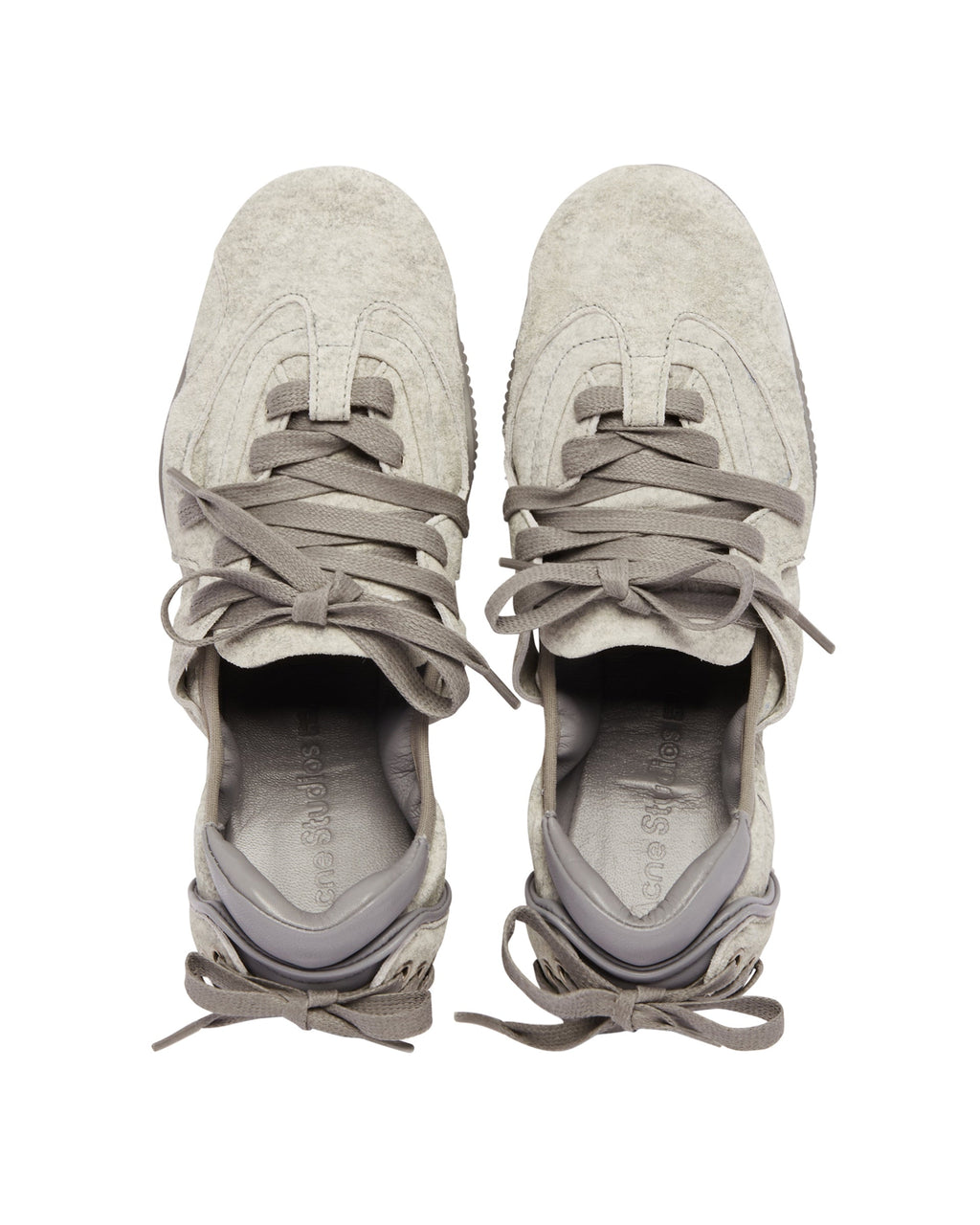 Оригінальна Gray Leather Lace-Up Shoes Acne studios – детальний вид