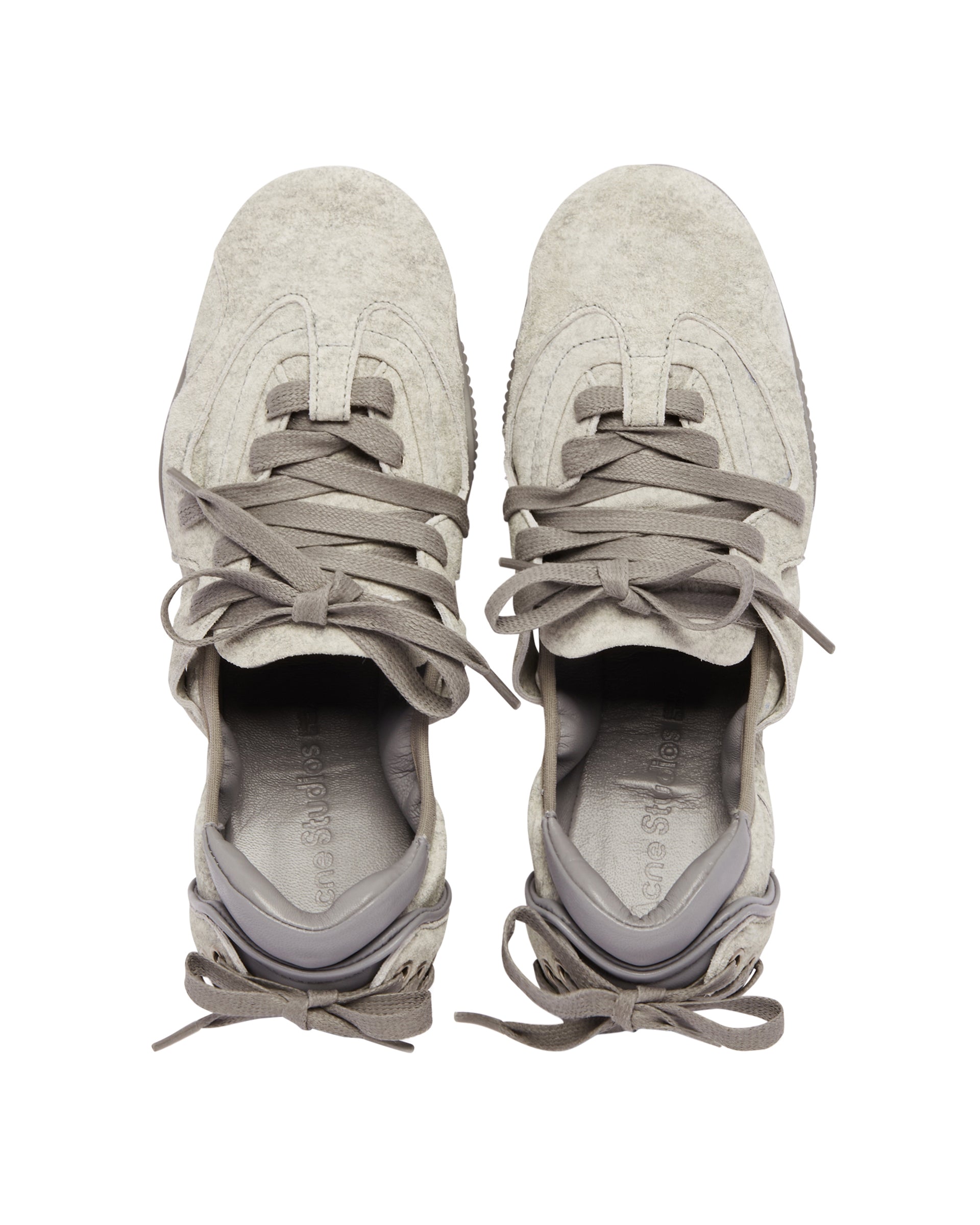 Оригінальна Gray Leather Lace-Up Shoes Acne studios – детальний вид