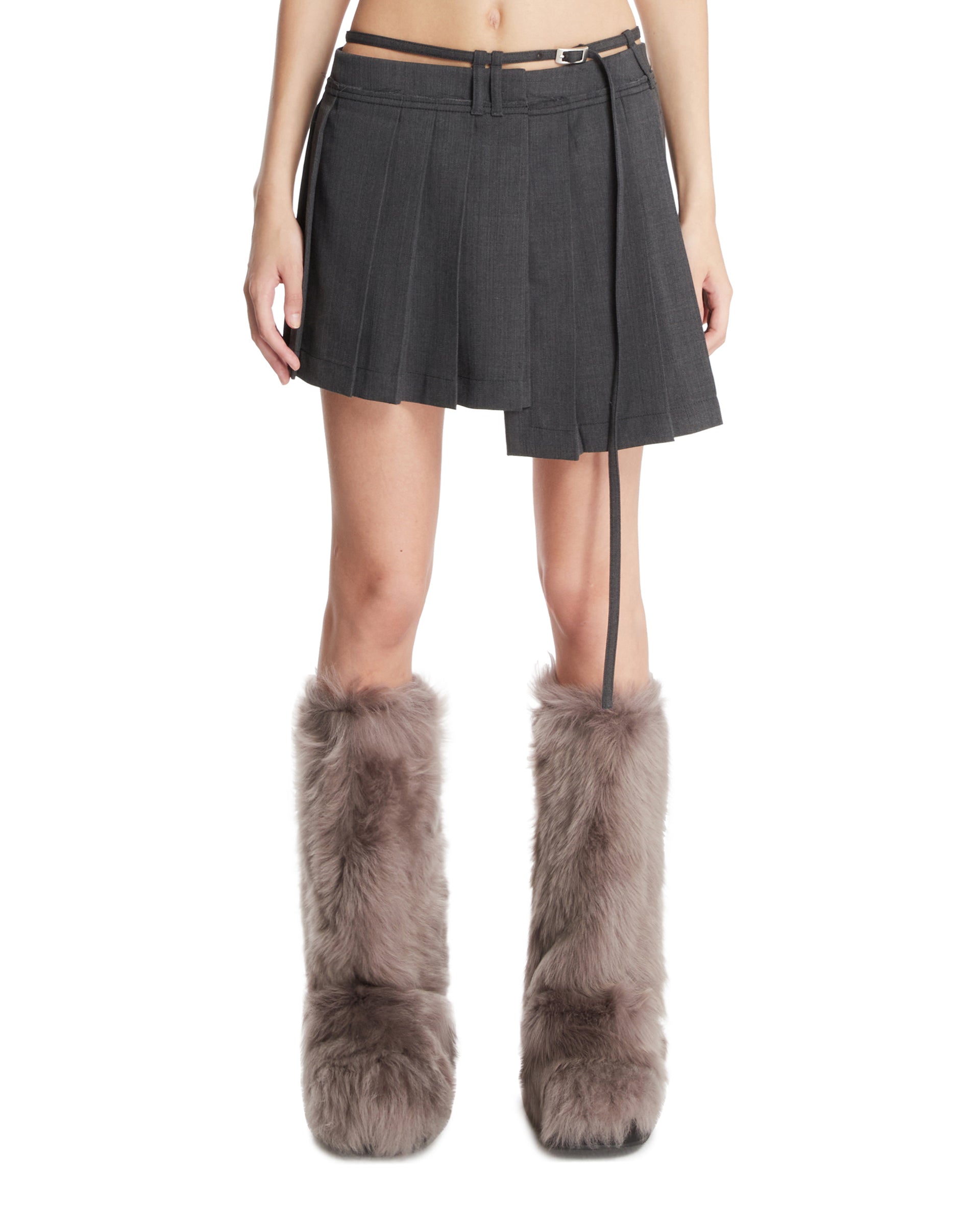 Gray Pleated Skirt - ACNE STUDIOS