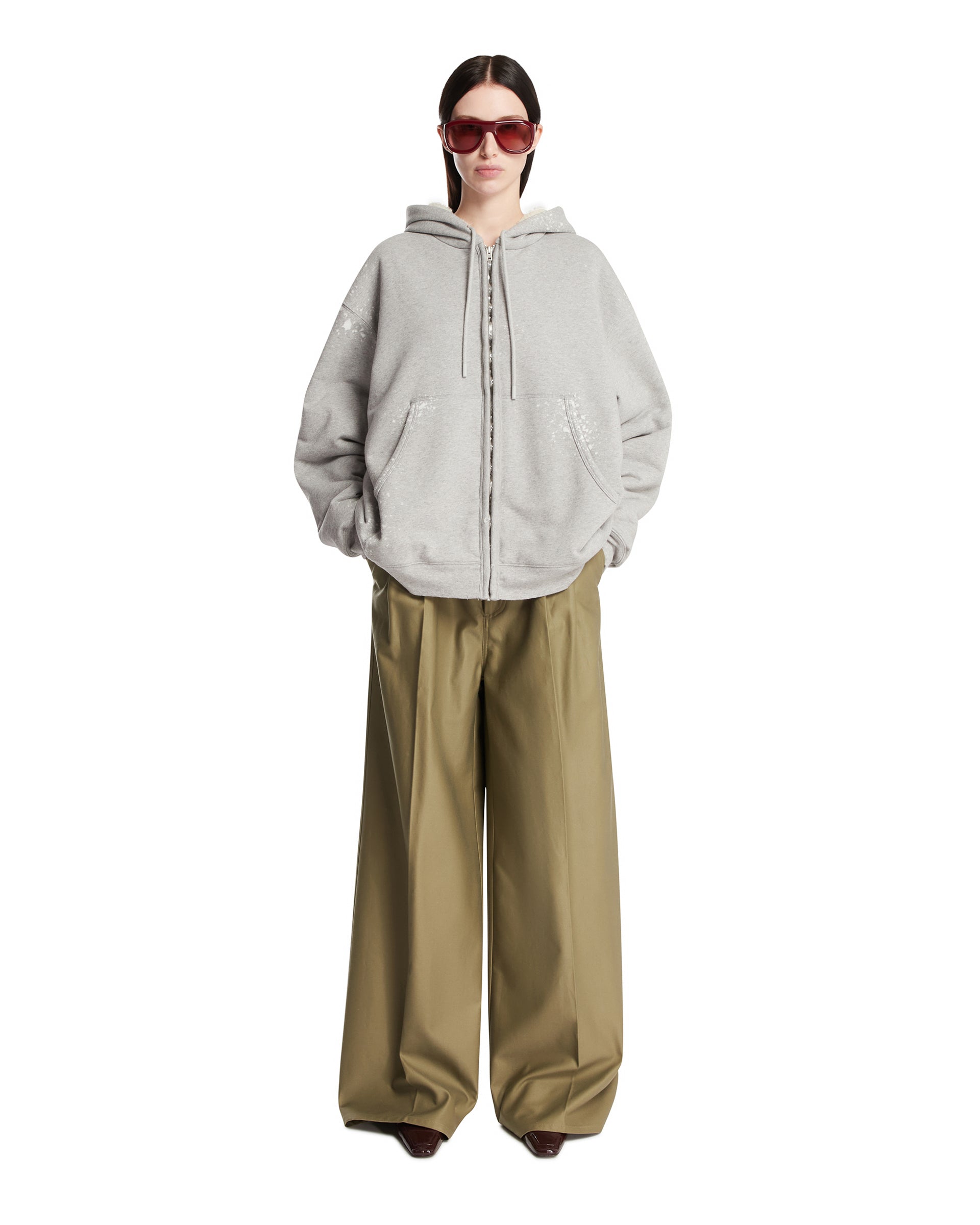 Оригінальна Gray Cotton Hoodie Acne studios – детальний вид