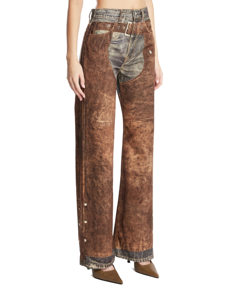Brown Western Jeans Acne studios – Гарантія оригінальності – вид ззаду
