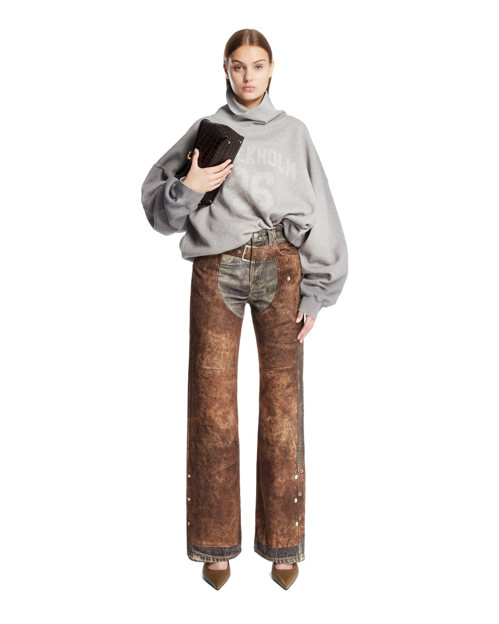 Brown Western Jeans Acne studios – Гарантія оригінальності – детальний вид