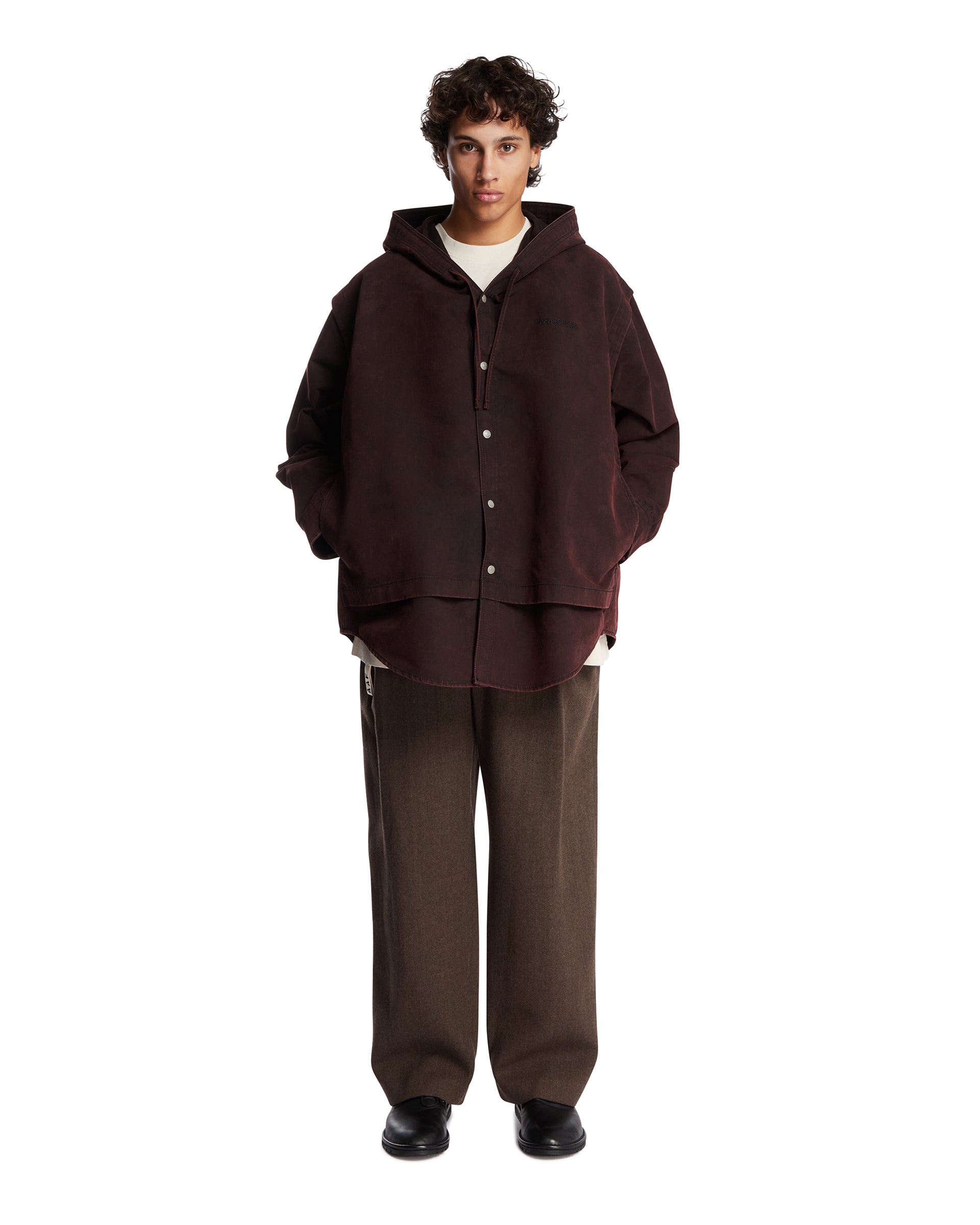 Оригінальна Purple Layered Hooded Jacket Acne studios – детальний вид
