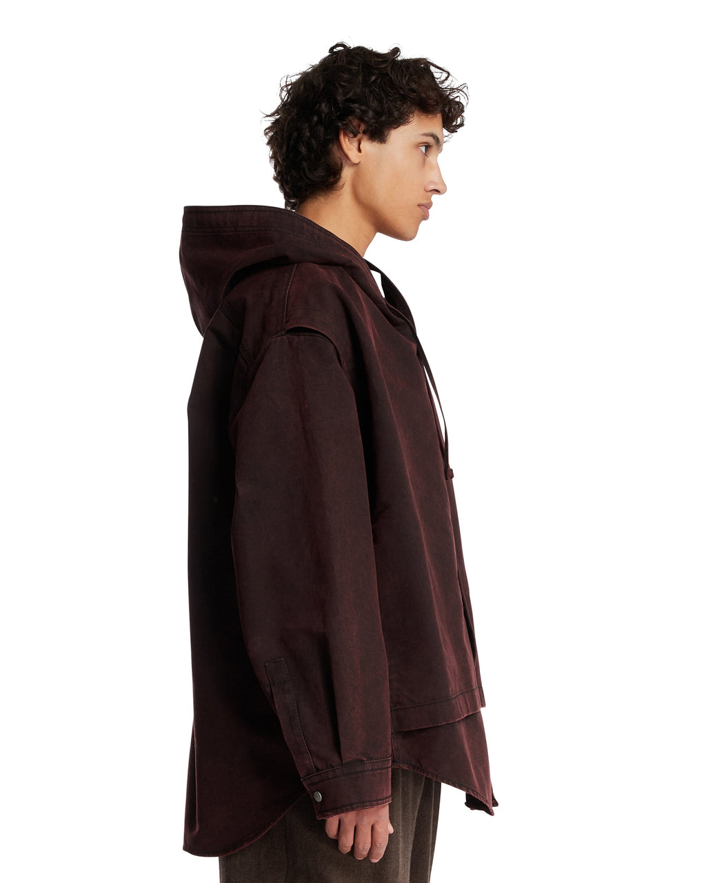 Оригінальна Purple Layered Hooded Jacket Acne studios – збільшений вид