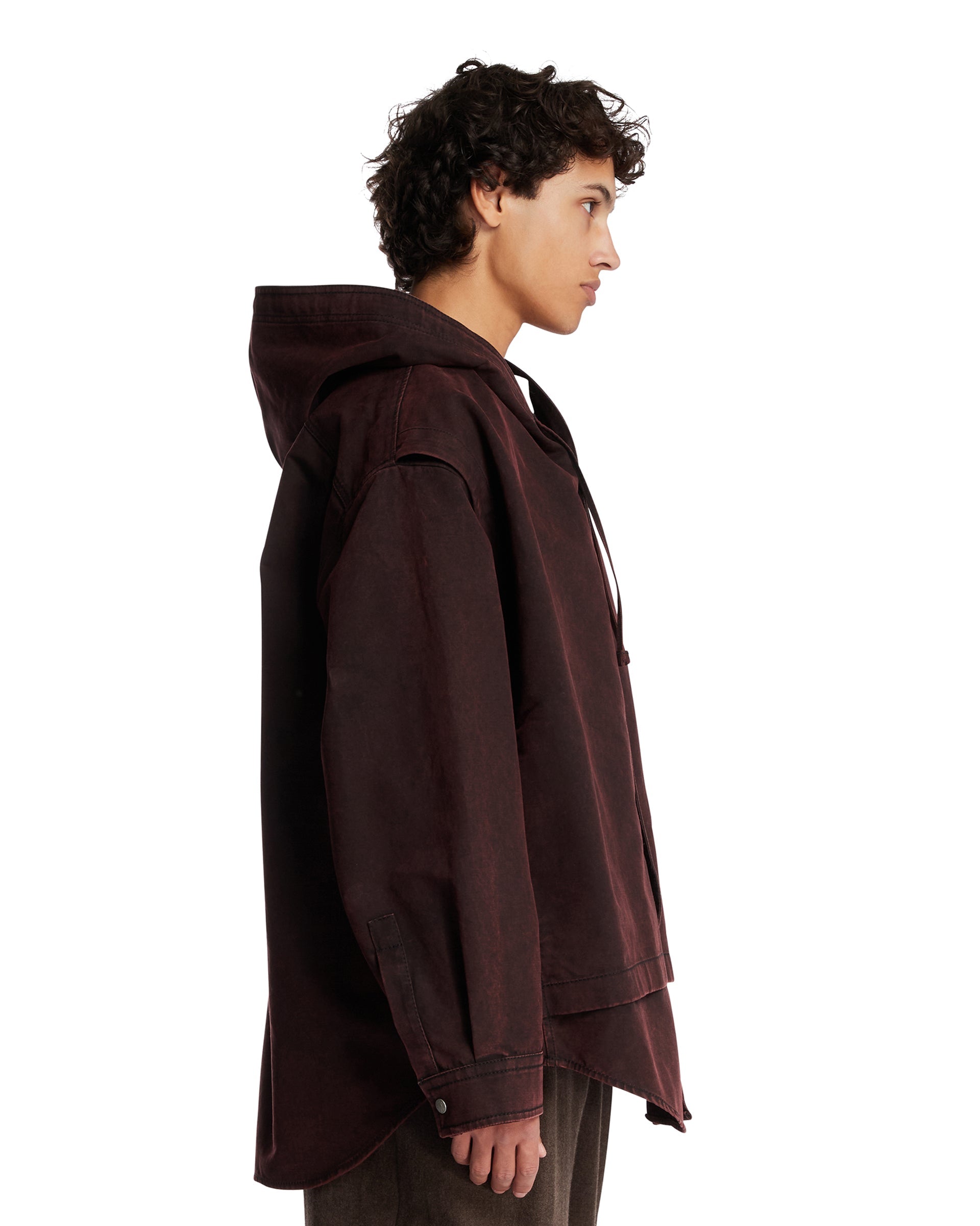 Оригінальна Purple Layered Hooded Jacket Acne studios – збільшений вид