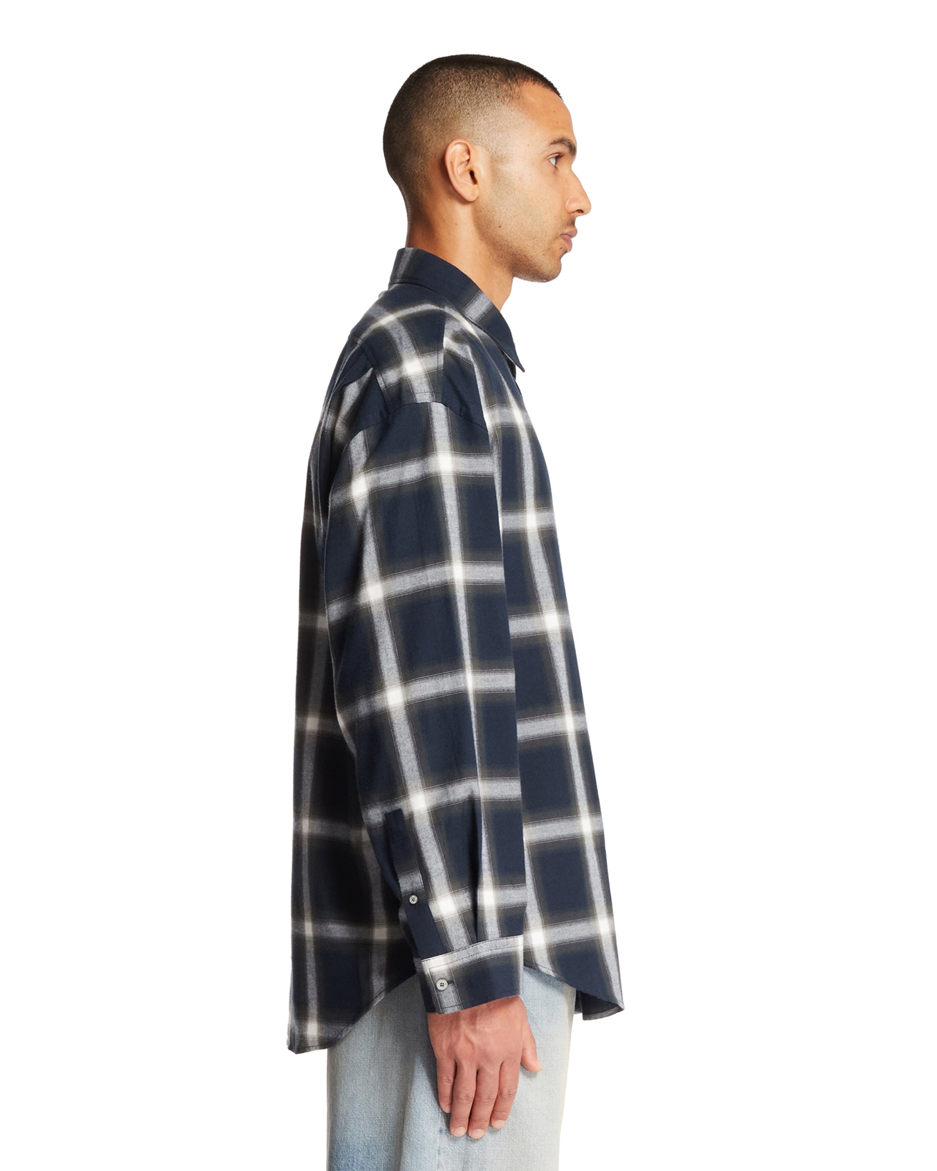 Blue Checkered Cotton Shirt - ACNE STUDIOS