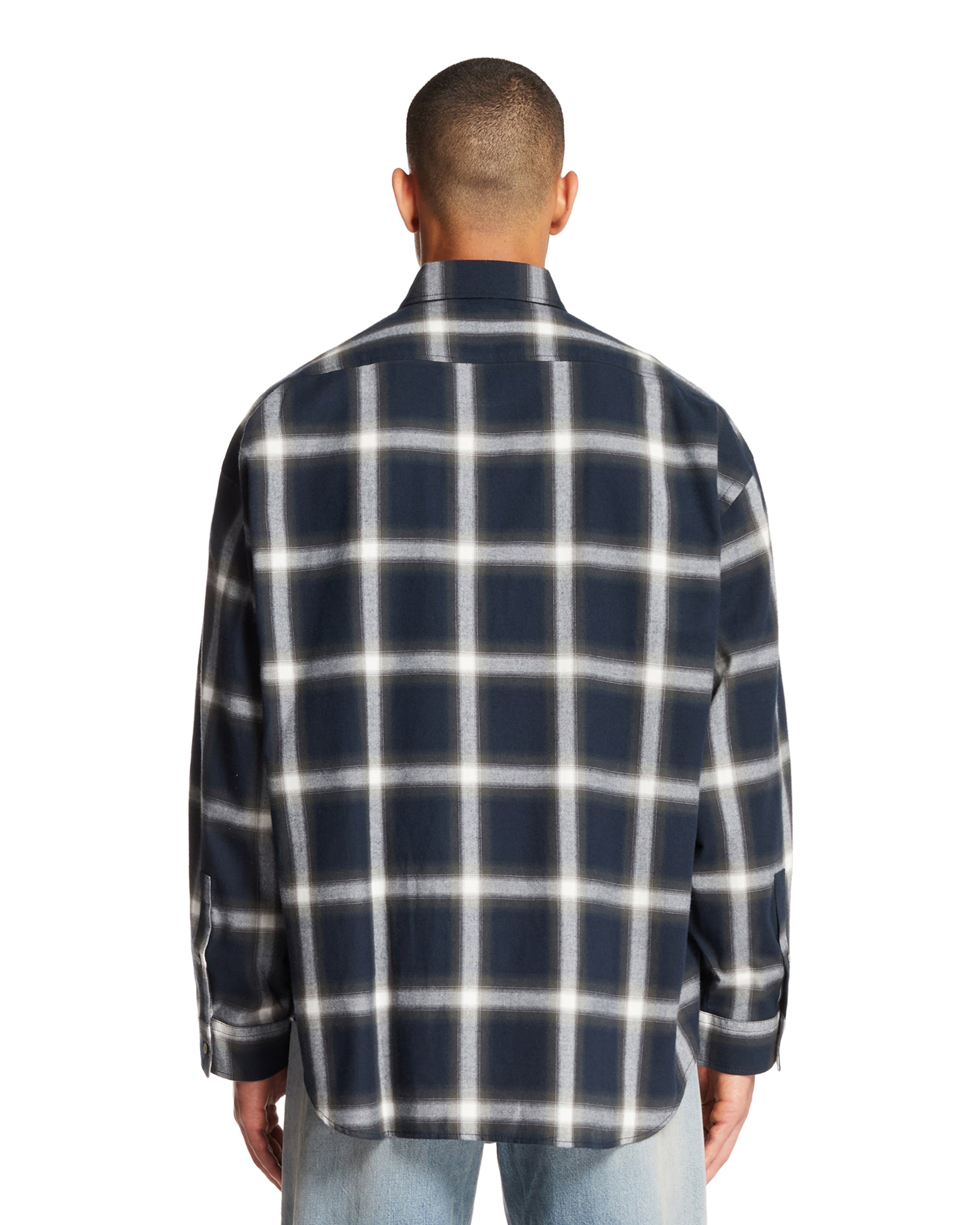 Blue Checkered Cotton Shirt - ACNE STUDIOS