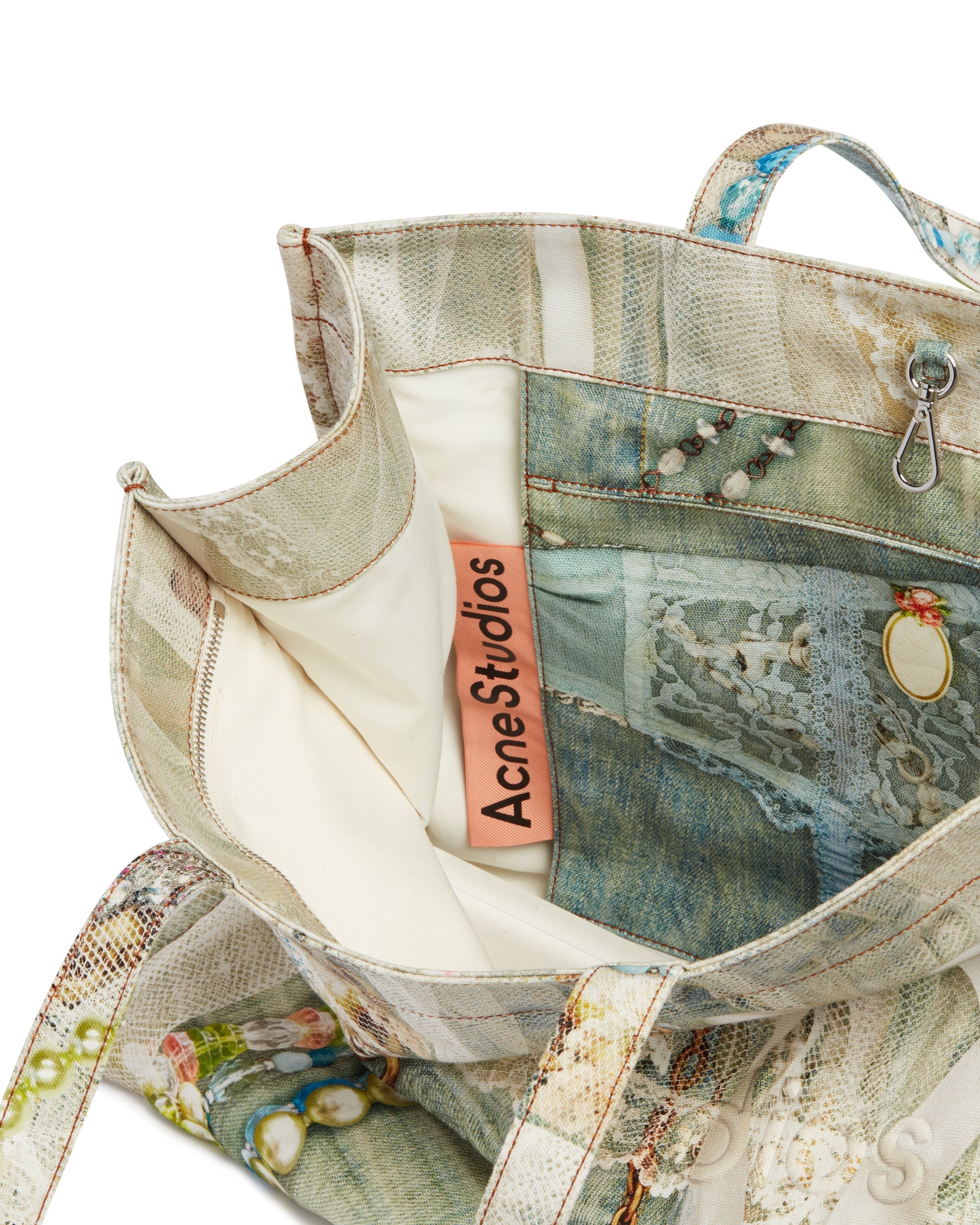 Multicolor Trompe L'oeil Denim Effect Tote - ACNE STUDIOS