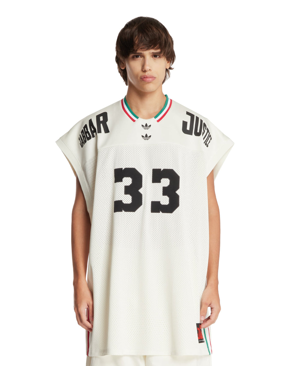 Оригінальна X Willy Chavarria White Basketball T Shirt Adidas – боковий вид