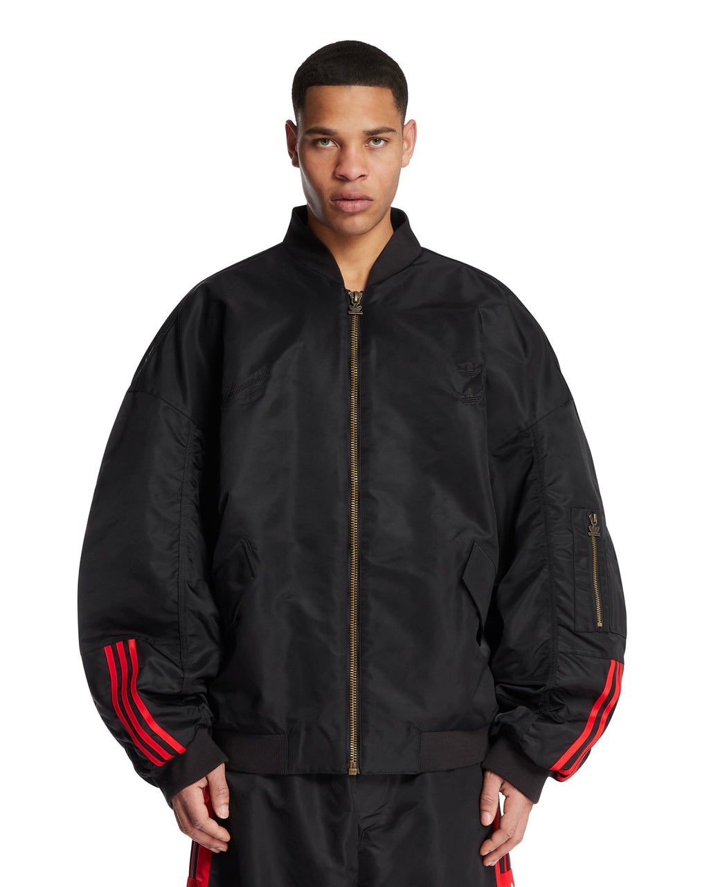 X Willy Chavarria Black Relaxed Bomber Adidas оригінал – Купити в Україні – боковий вид