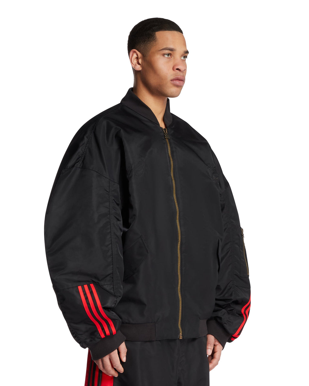 X Willy Chavarria Black Relaxed Bomber Adidas оригінал – Купити в Україні – вид ззаду