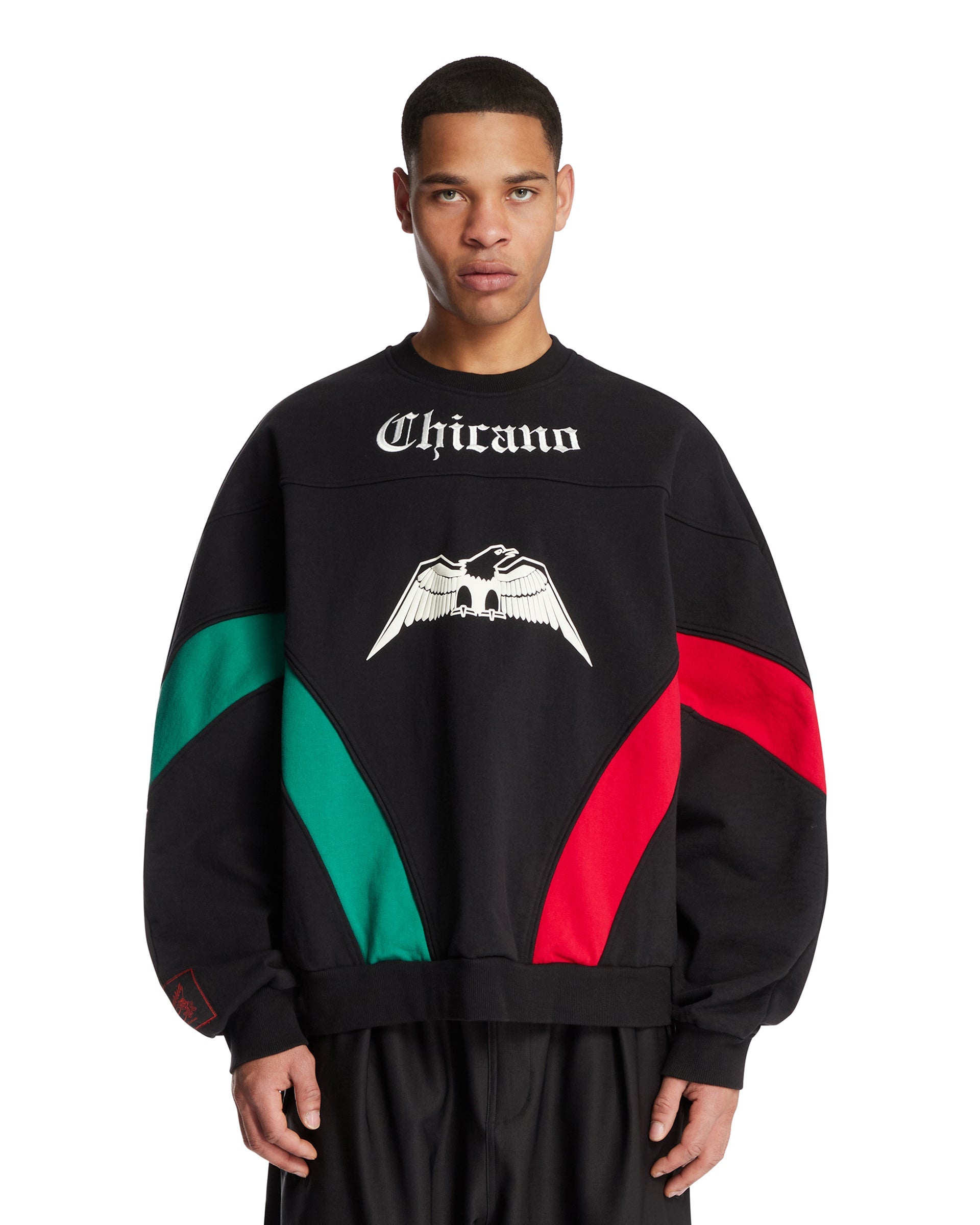 X Willy Chavarria Black Cotton Chicano Sweatshirt Adidas – Гарантія оригінальності – боковий вид - ADIDAS
